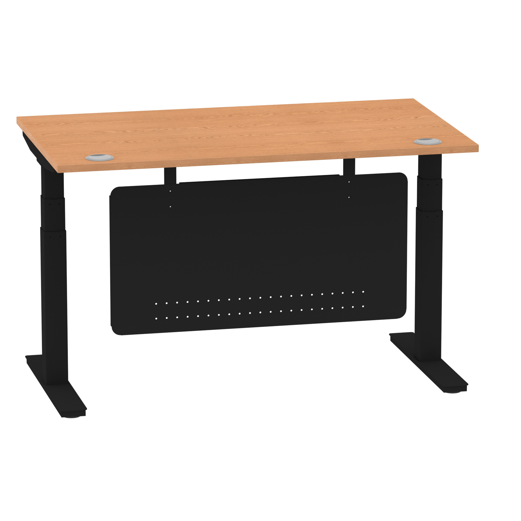 Oak / Black Frame