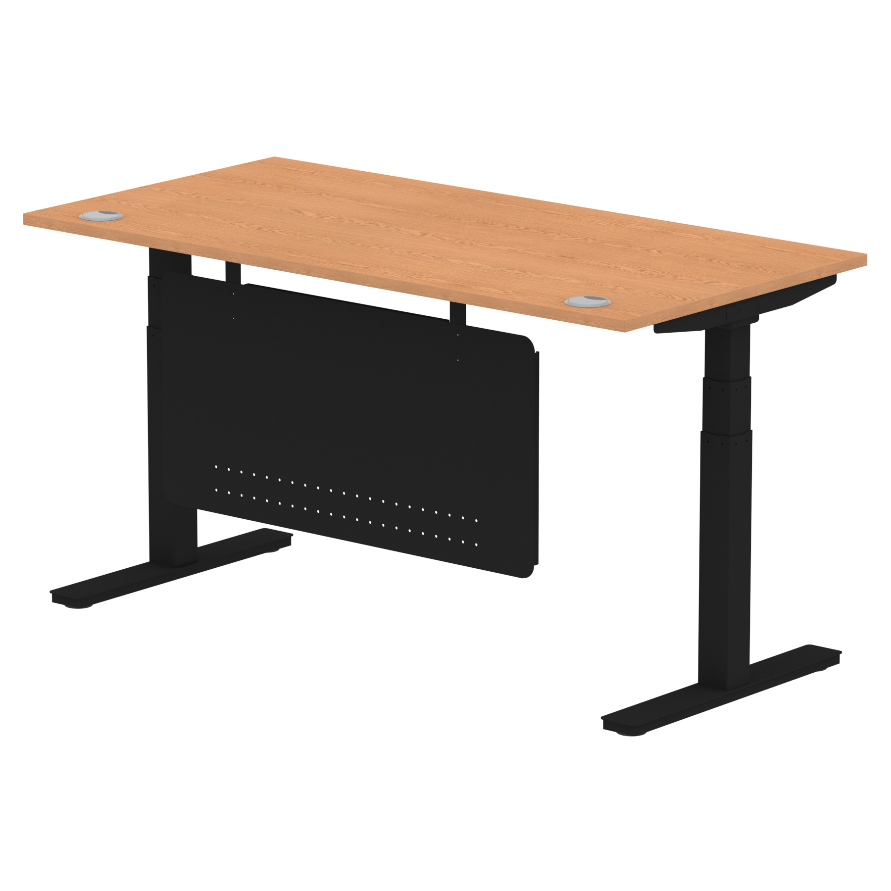 Oak / Black Frame