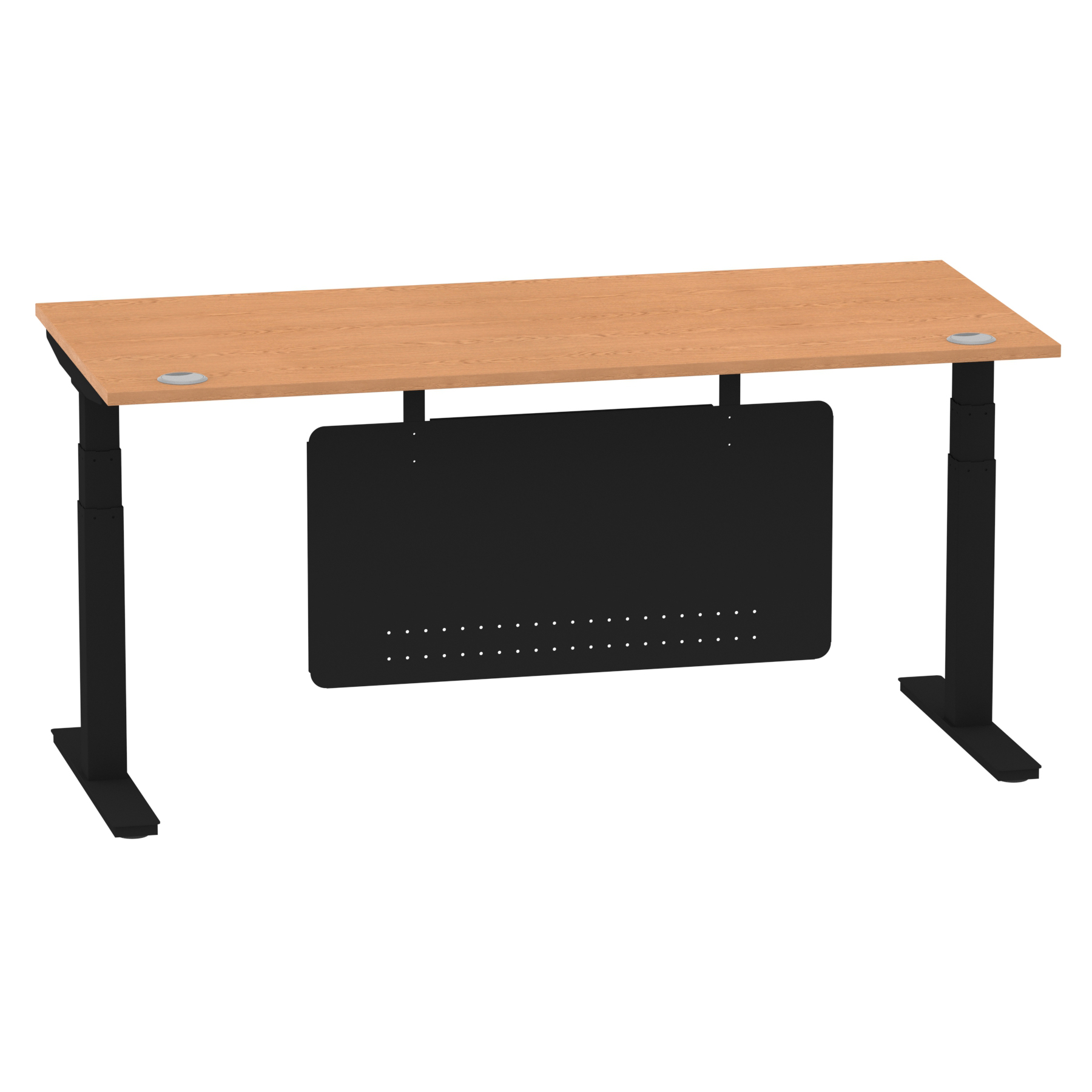Oak / Black Frame