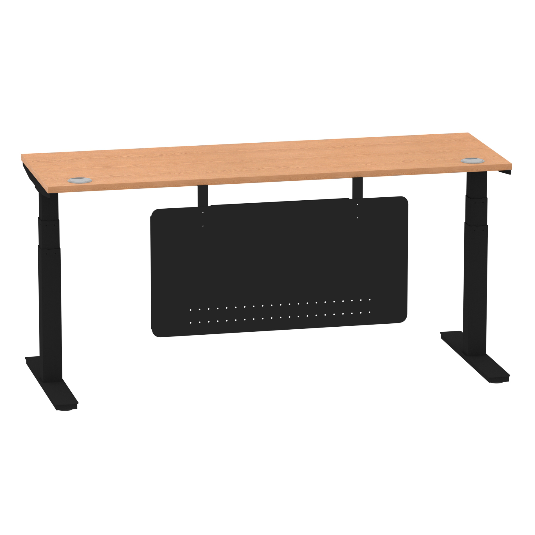Oak / Black Frame