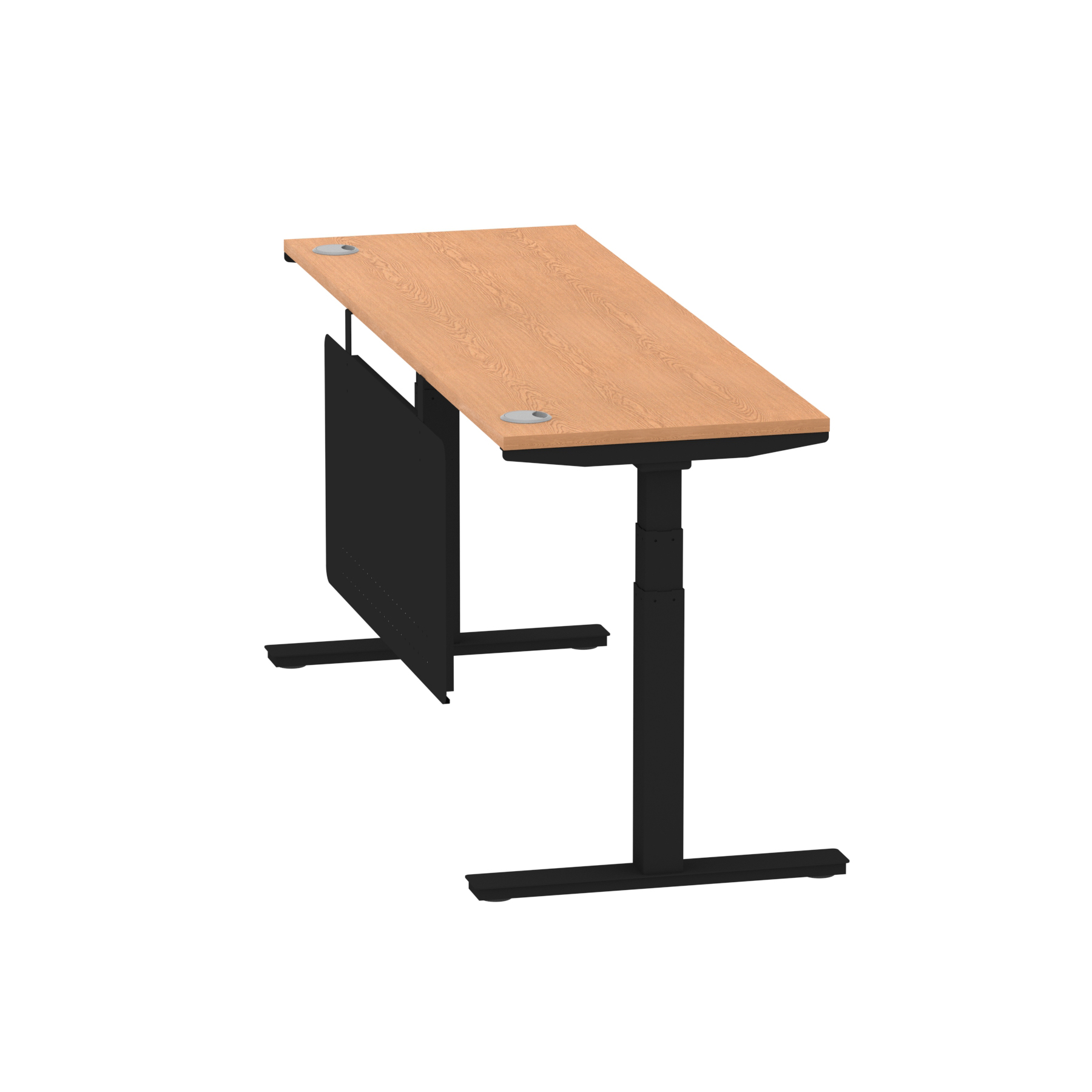 Oak / Black Frame