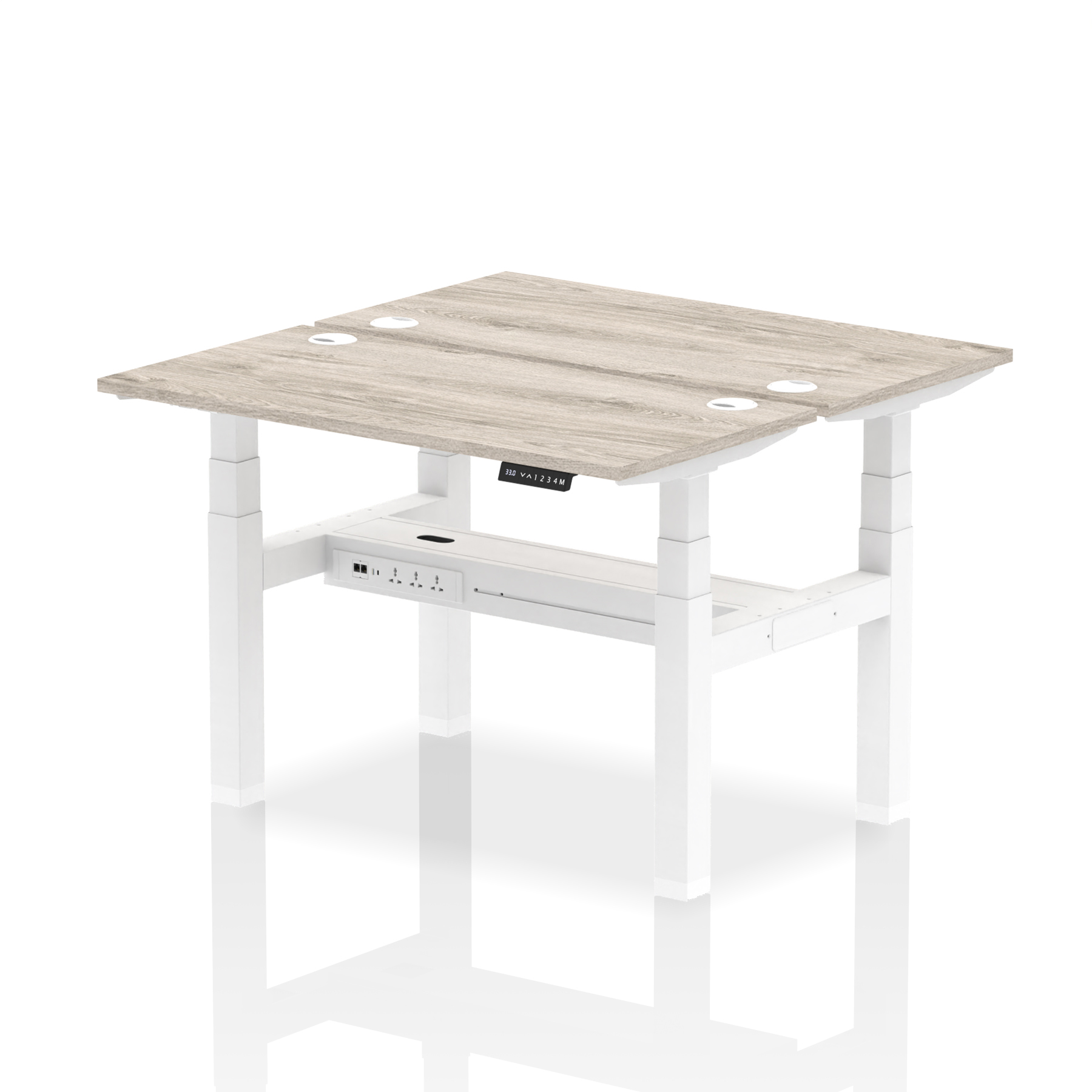 Grey Oak / White Frame