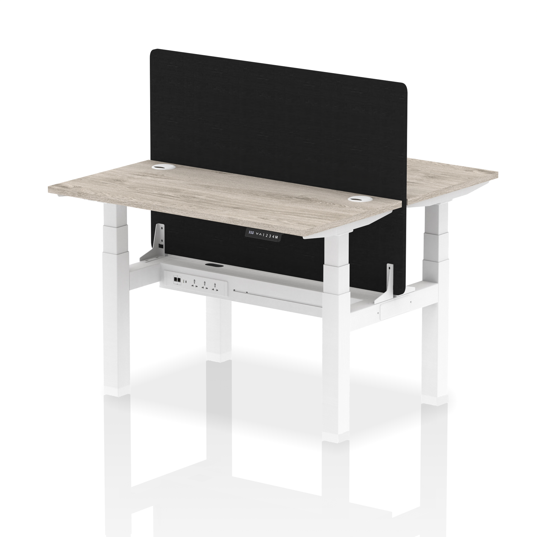 Grey Oak / White Frame