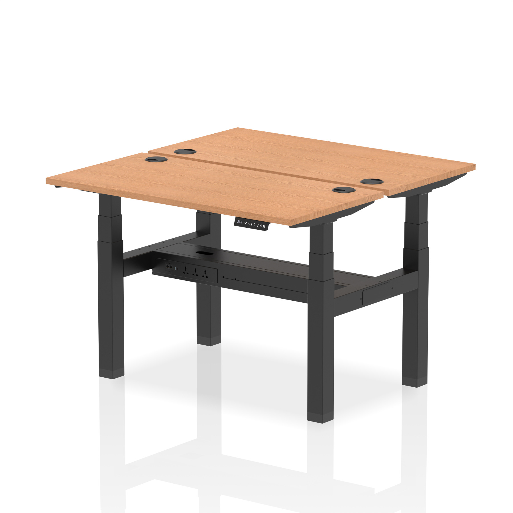 Oak / Black Frame