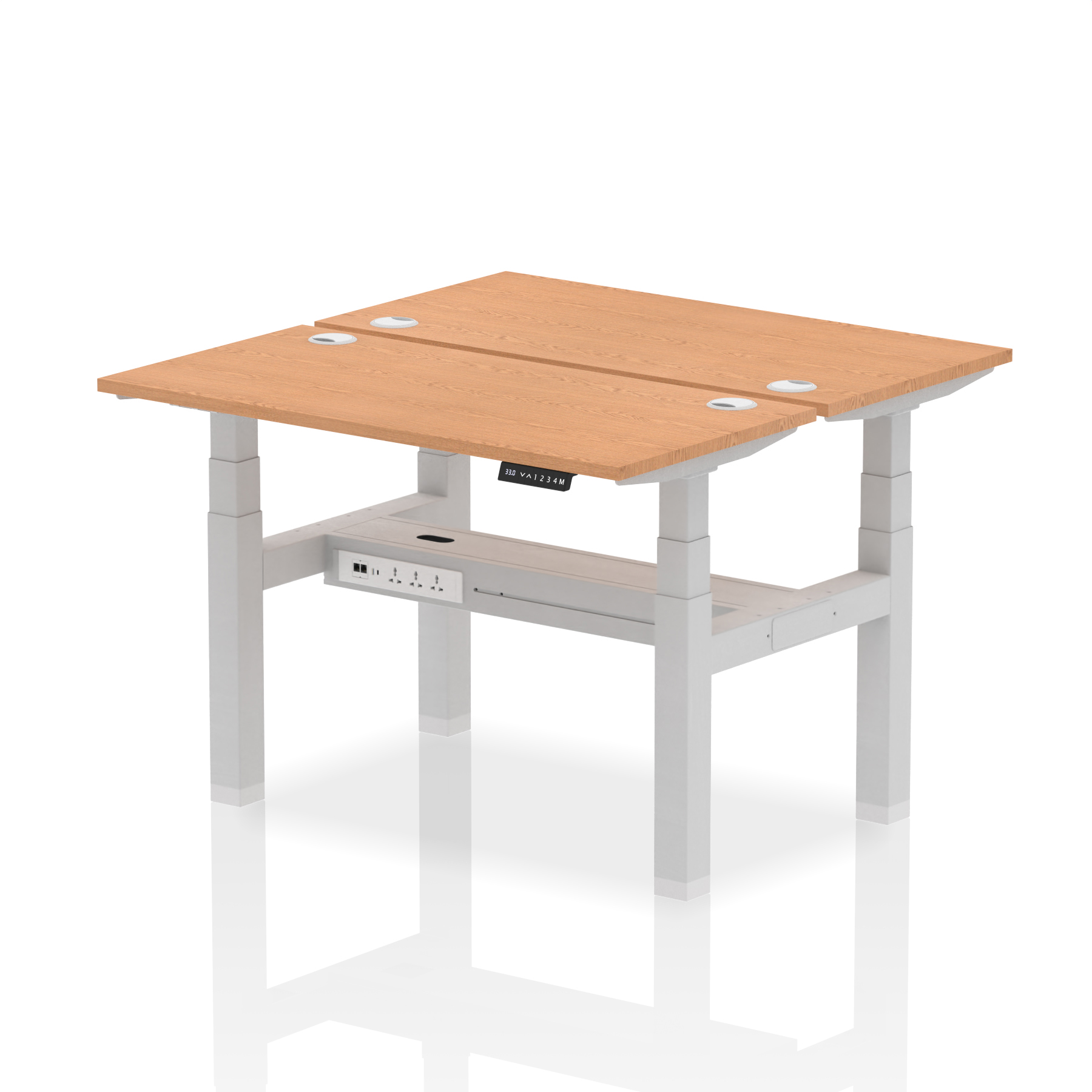 Oak / Silver Frame