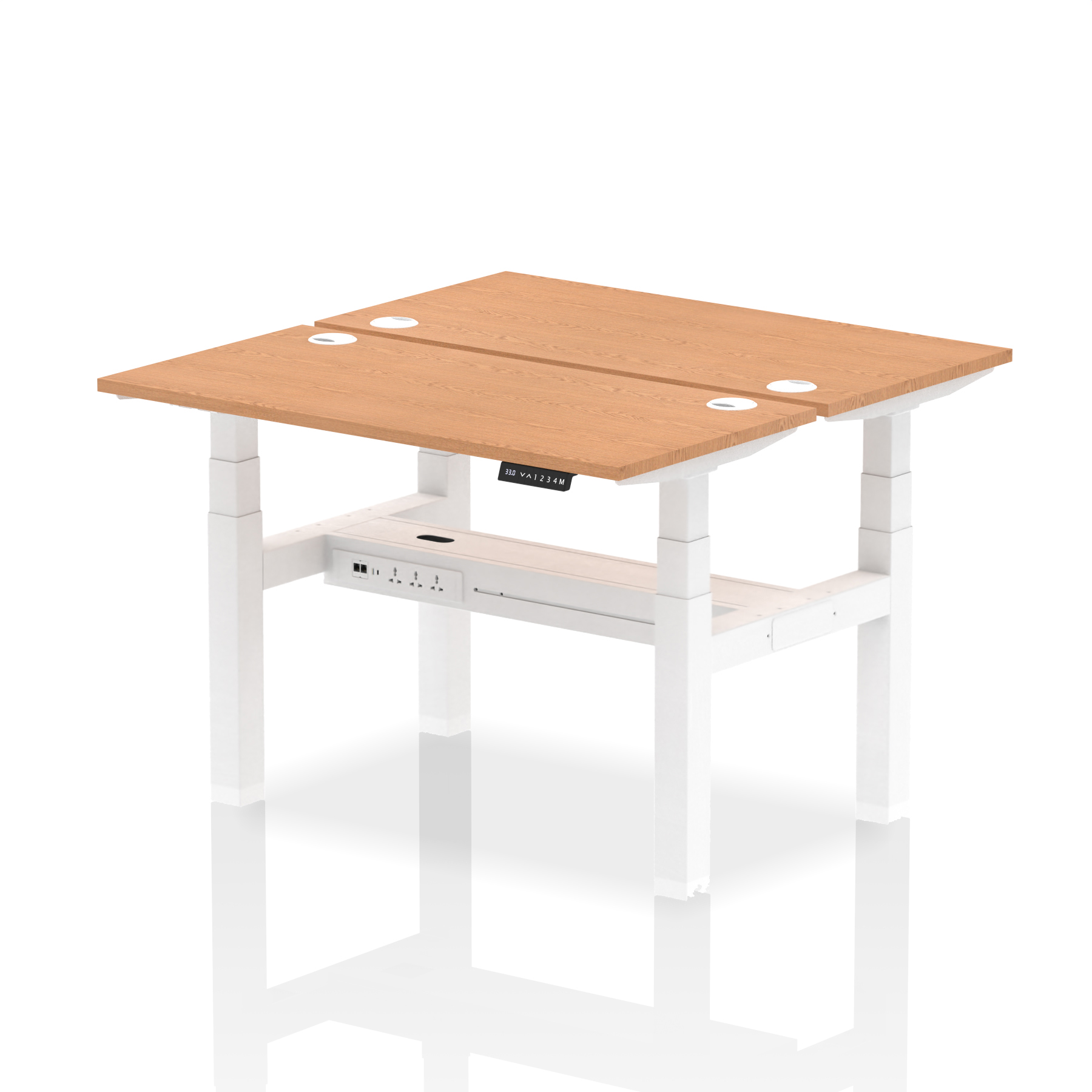 Oak / White Frame