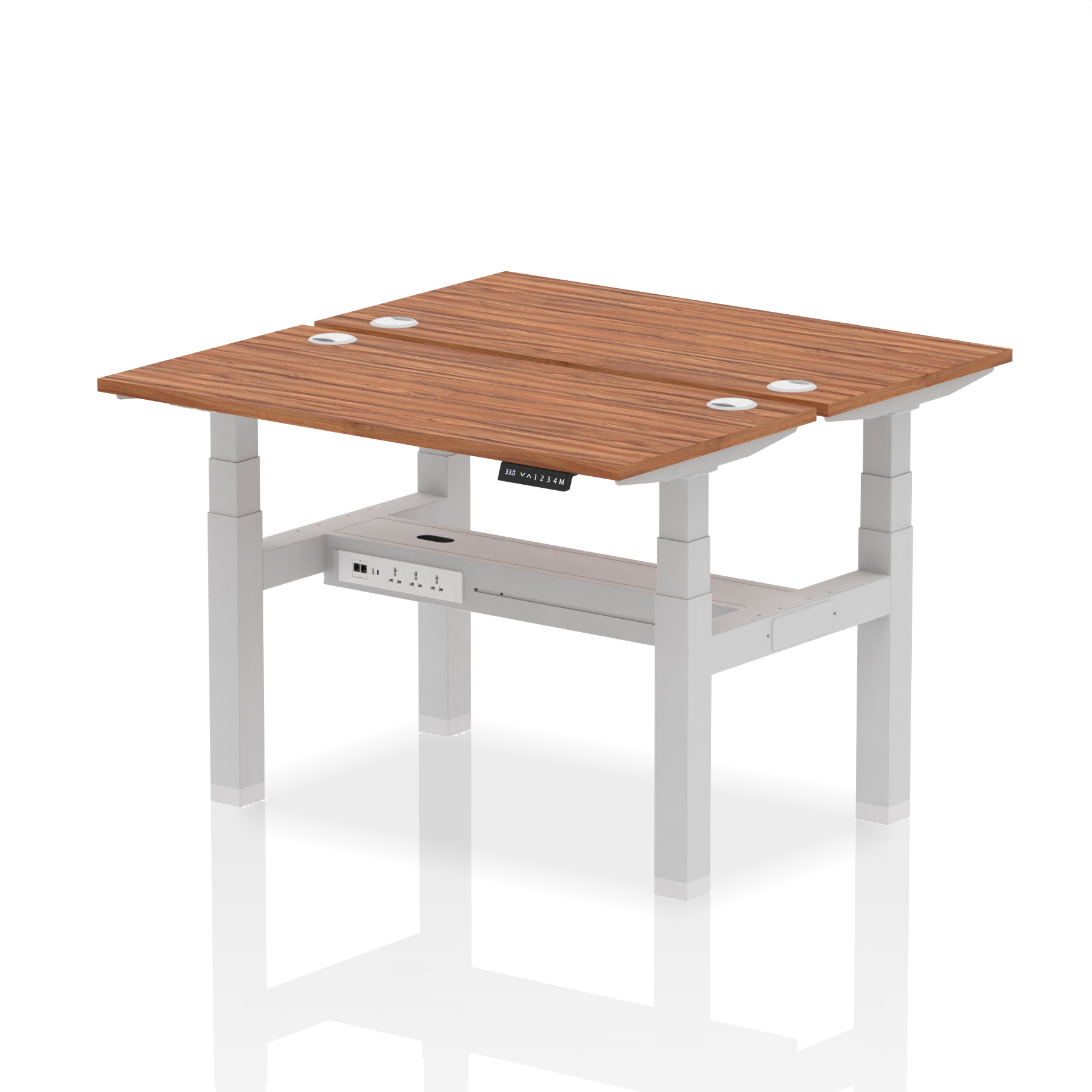 Walnut / Silver Frame