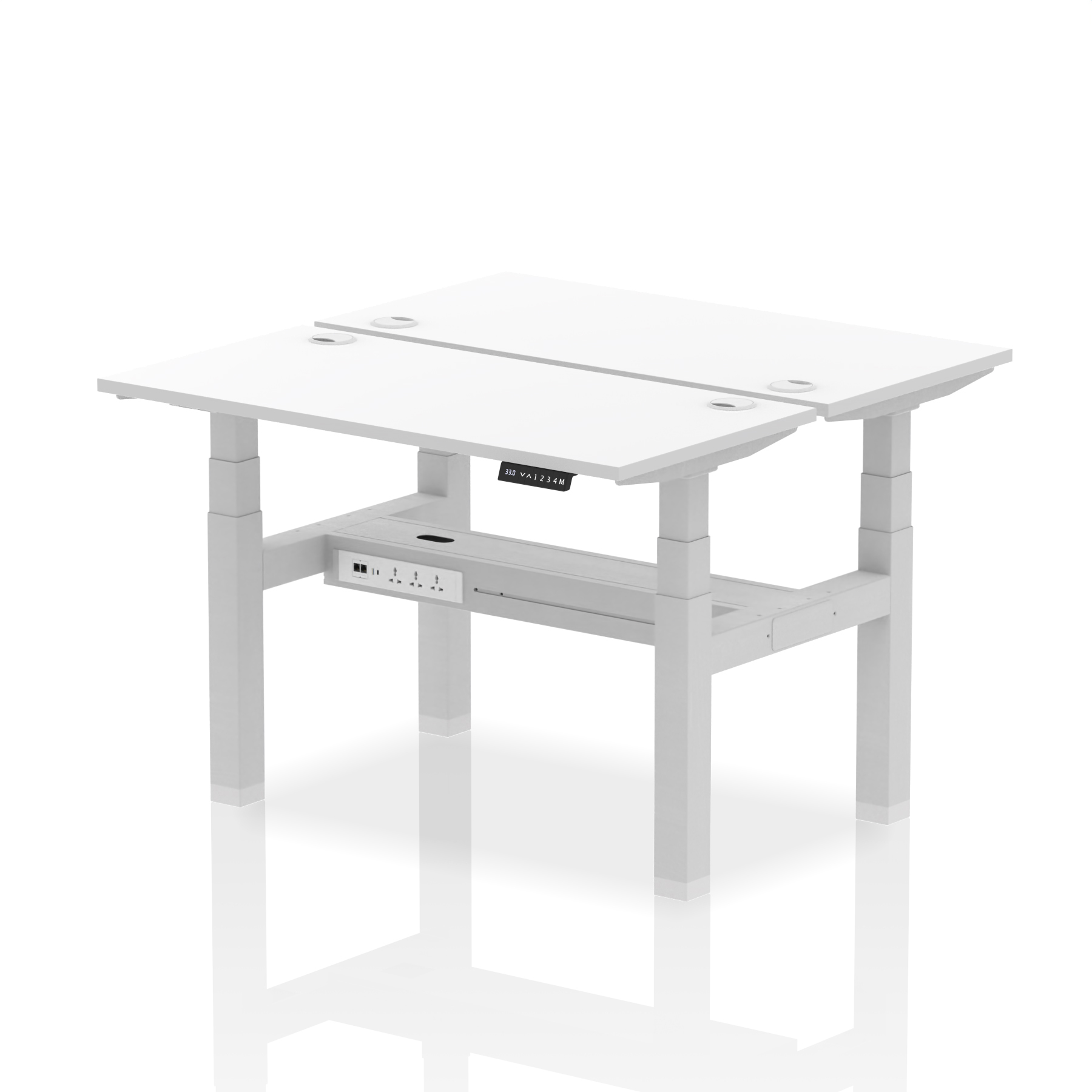 White / Silver Frame