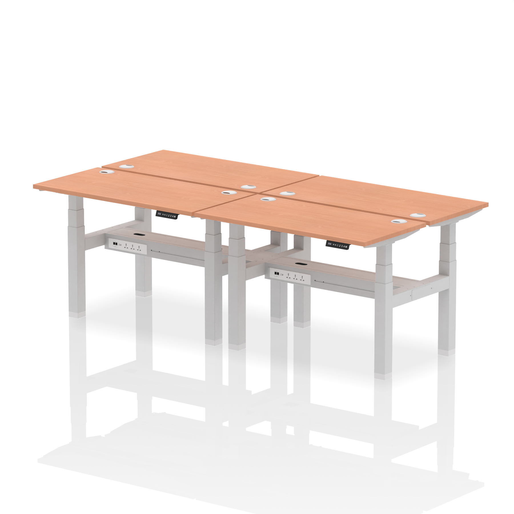 Beech / Silver Frame