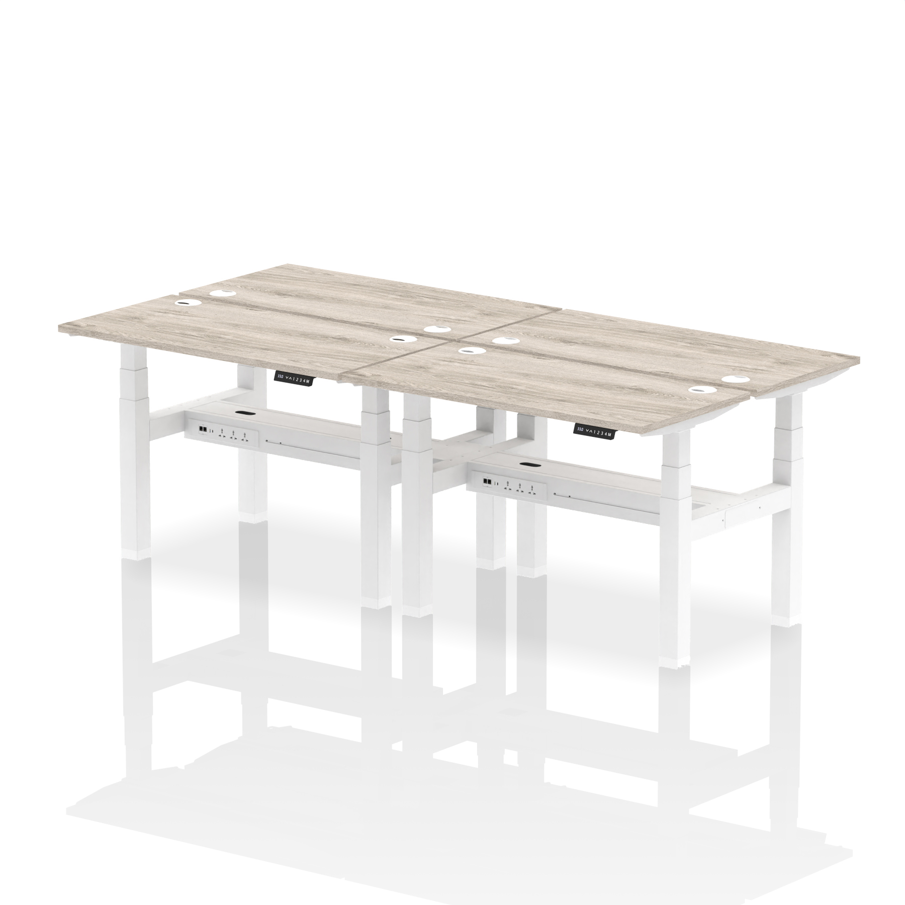 Grey Oak / White Frame
