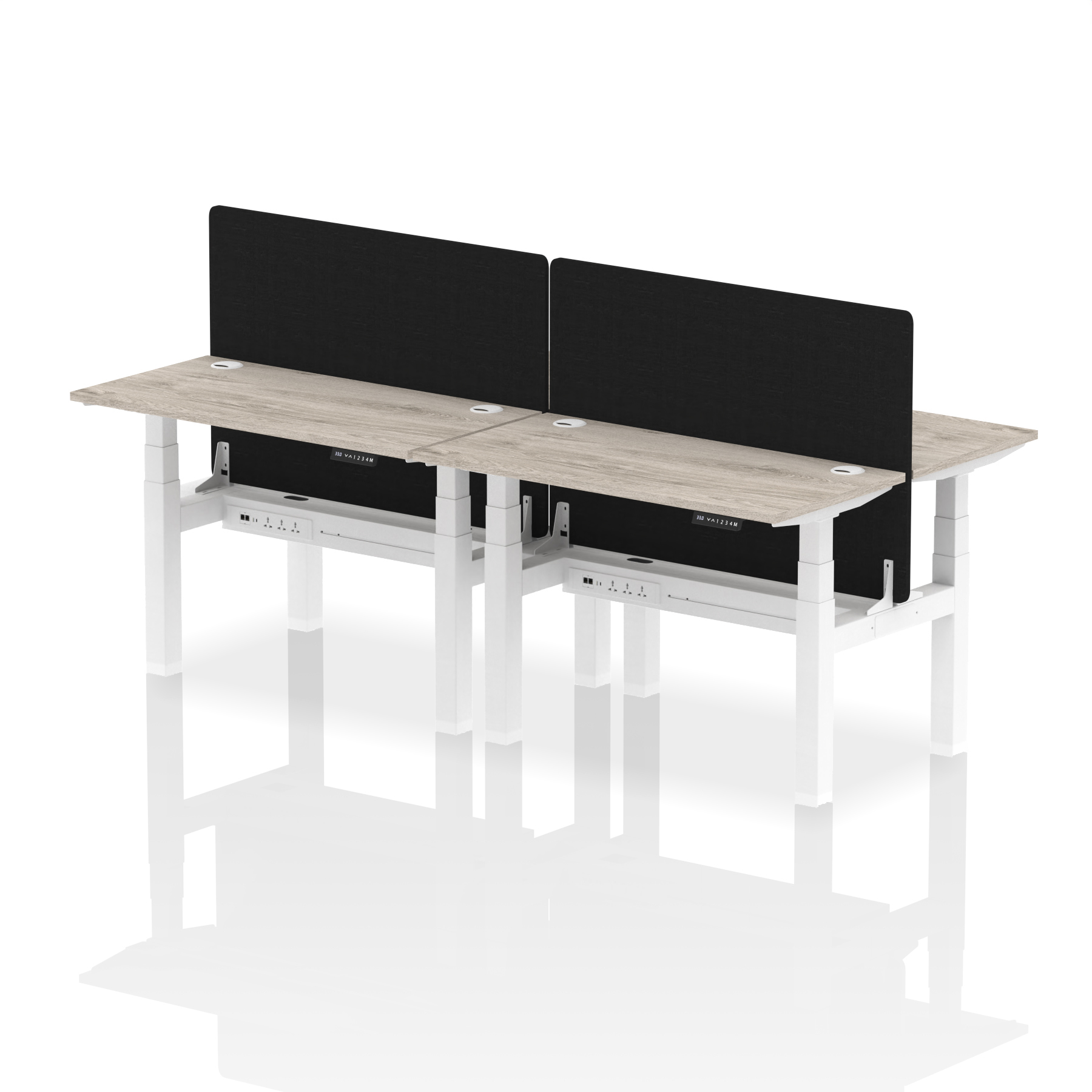 Grey Oak / White Frame