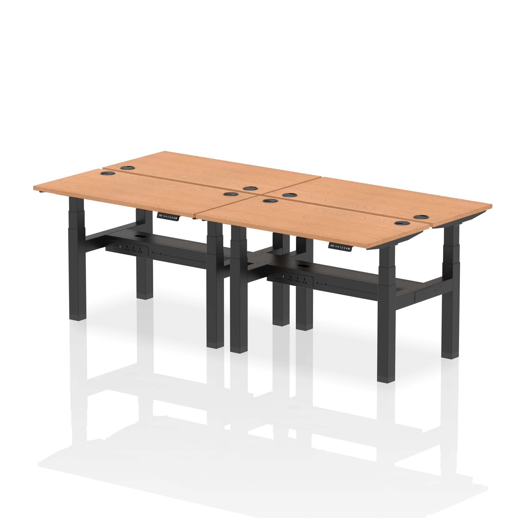 Oak / Black Frame