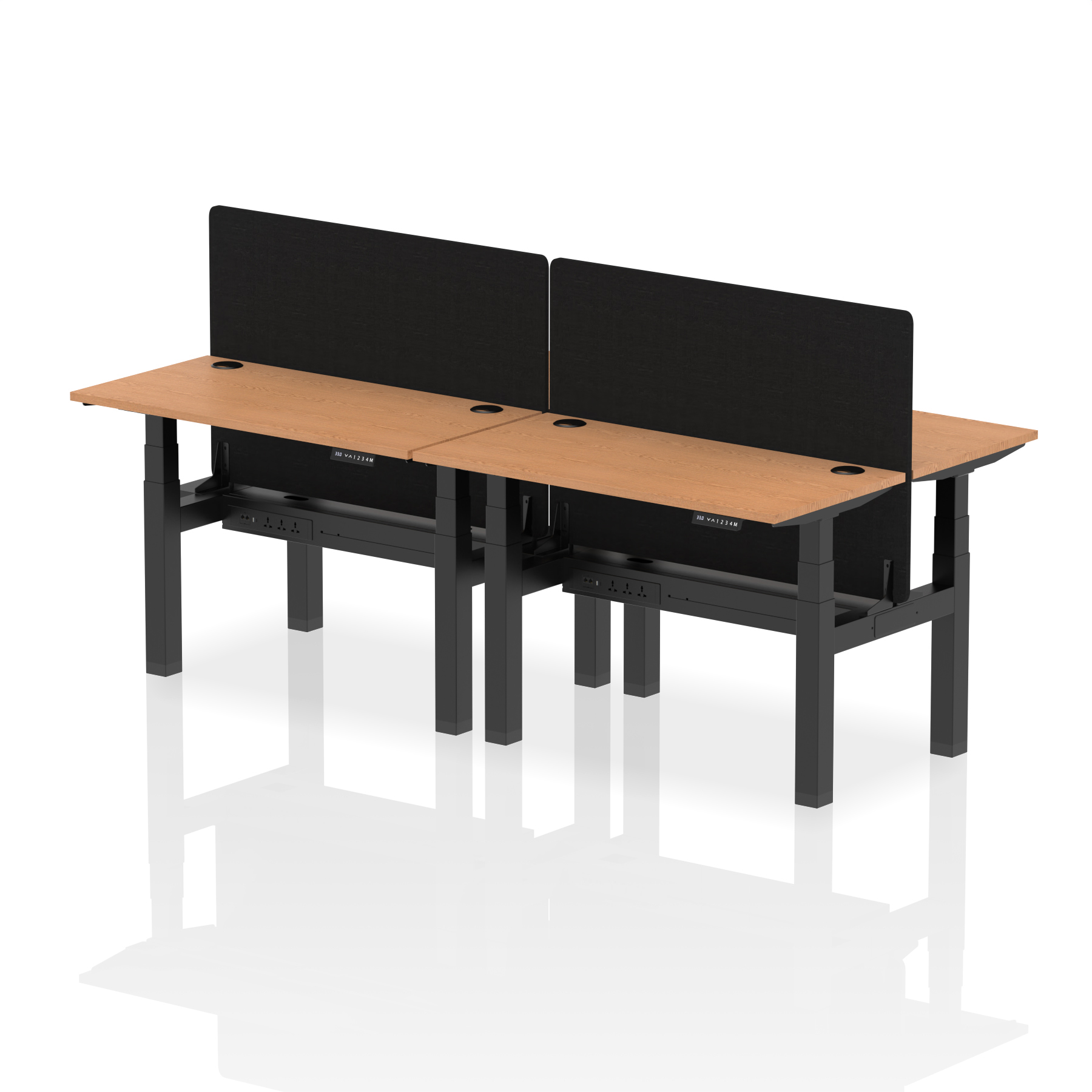 Oak / Black Frame