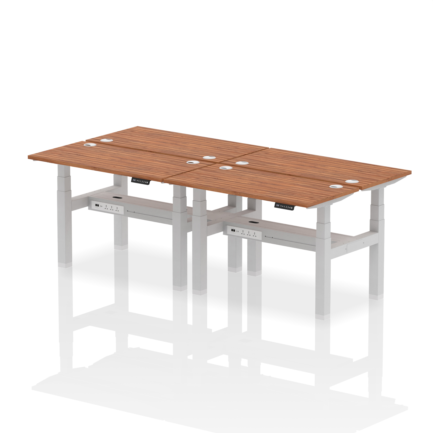 Walnut / Silver Frame