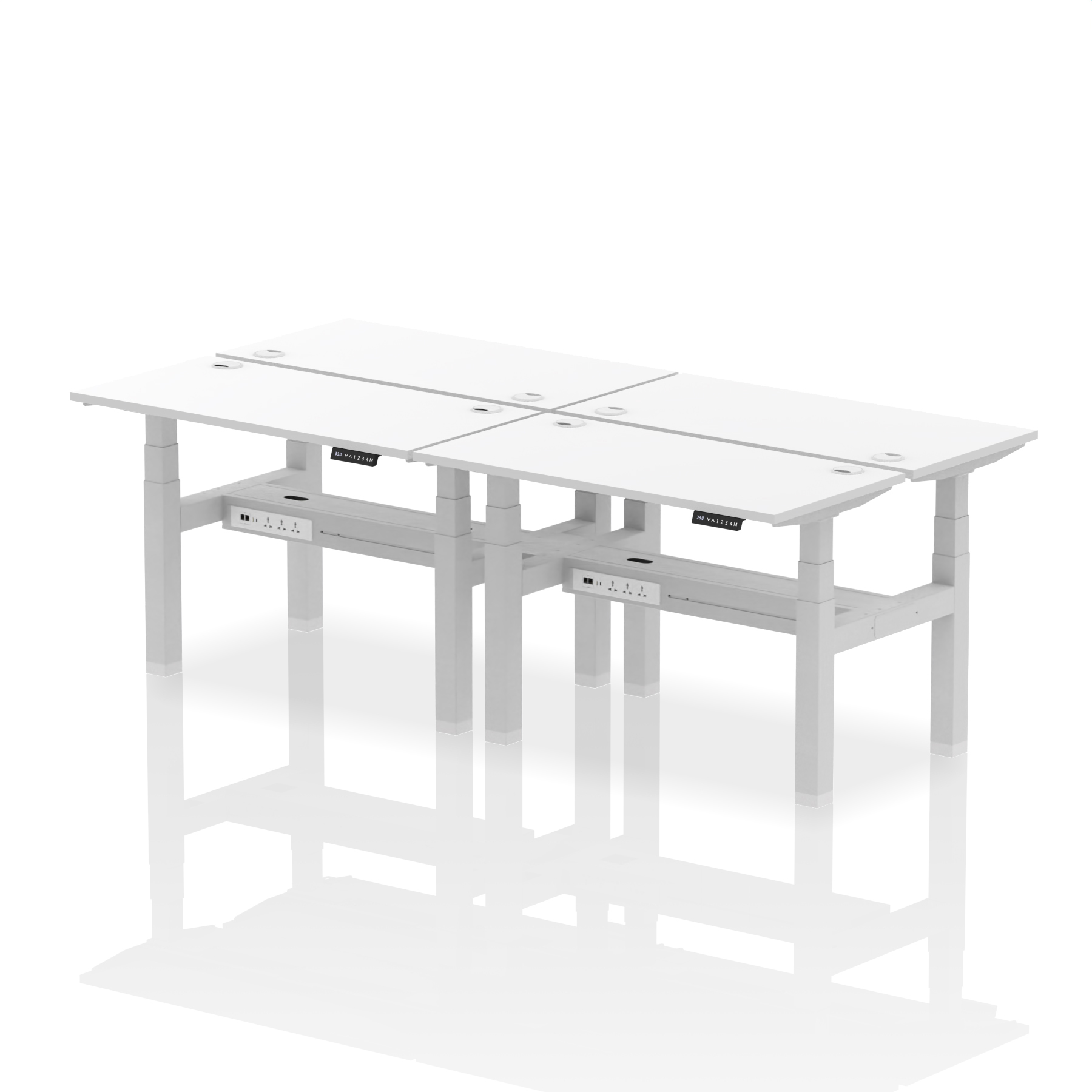 White / Silver Frame
