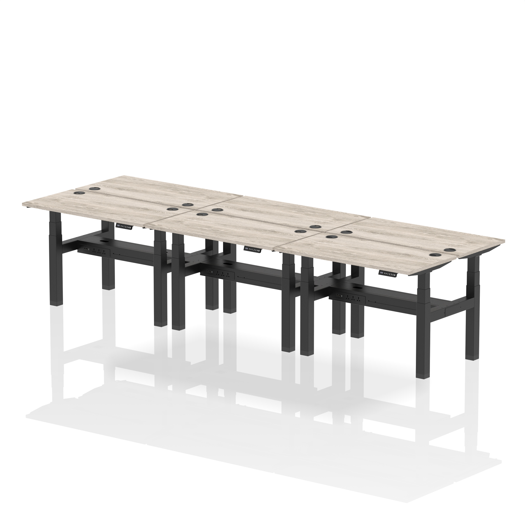 Grey Oak / Black Frame