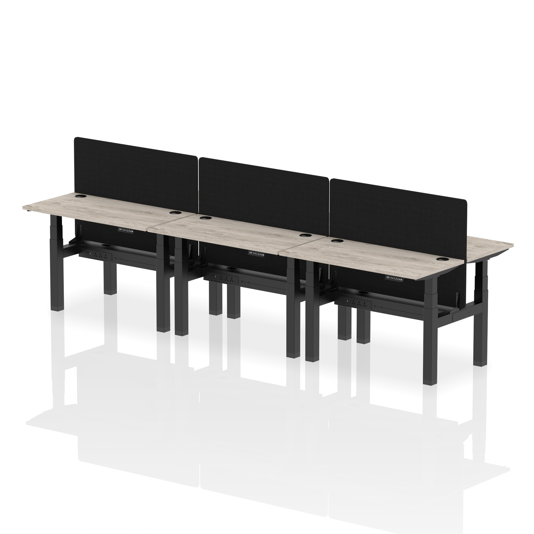 Grey Oak / Black Frame