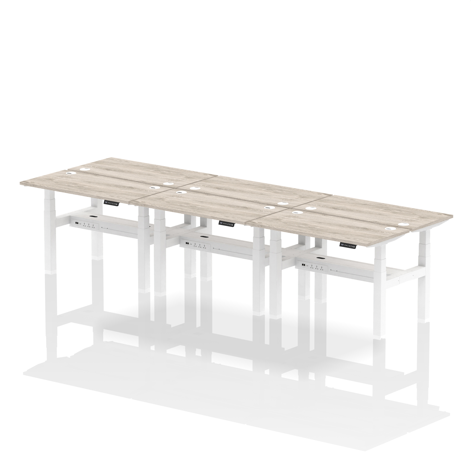 Grey Oak / White Frame