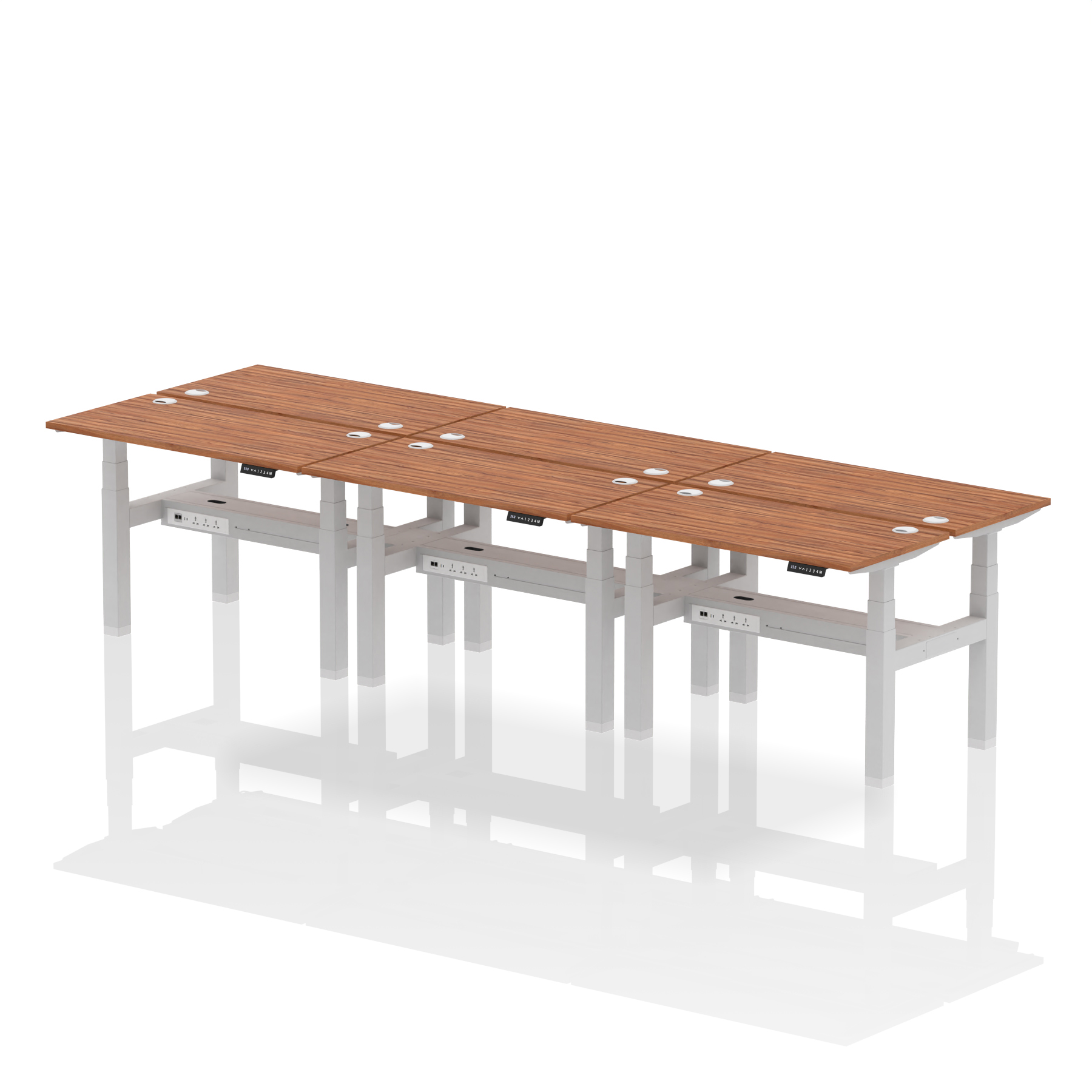Walnut / Silver Frame