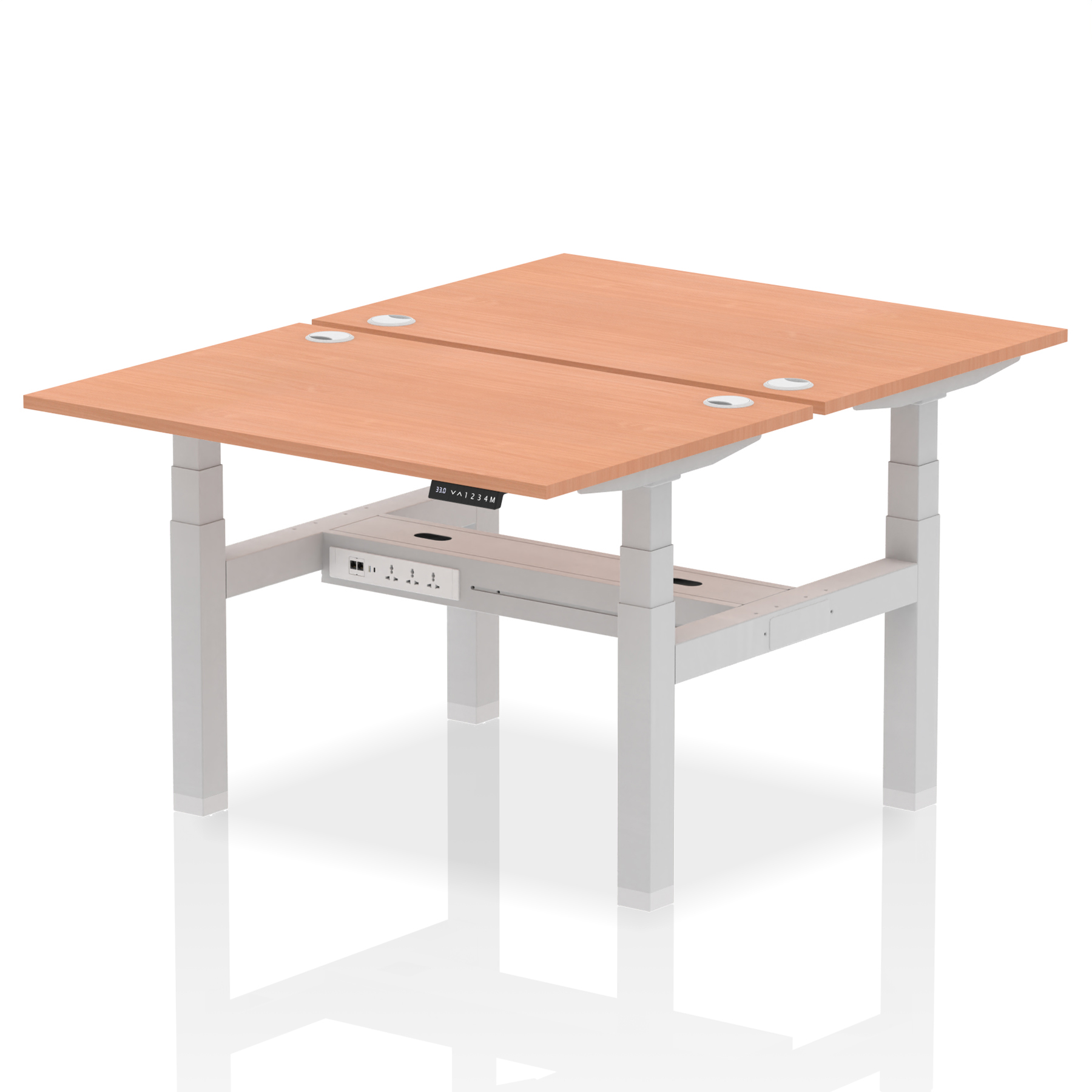 Beech / Silver Frame