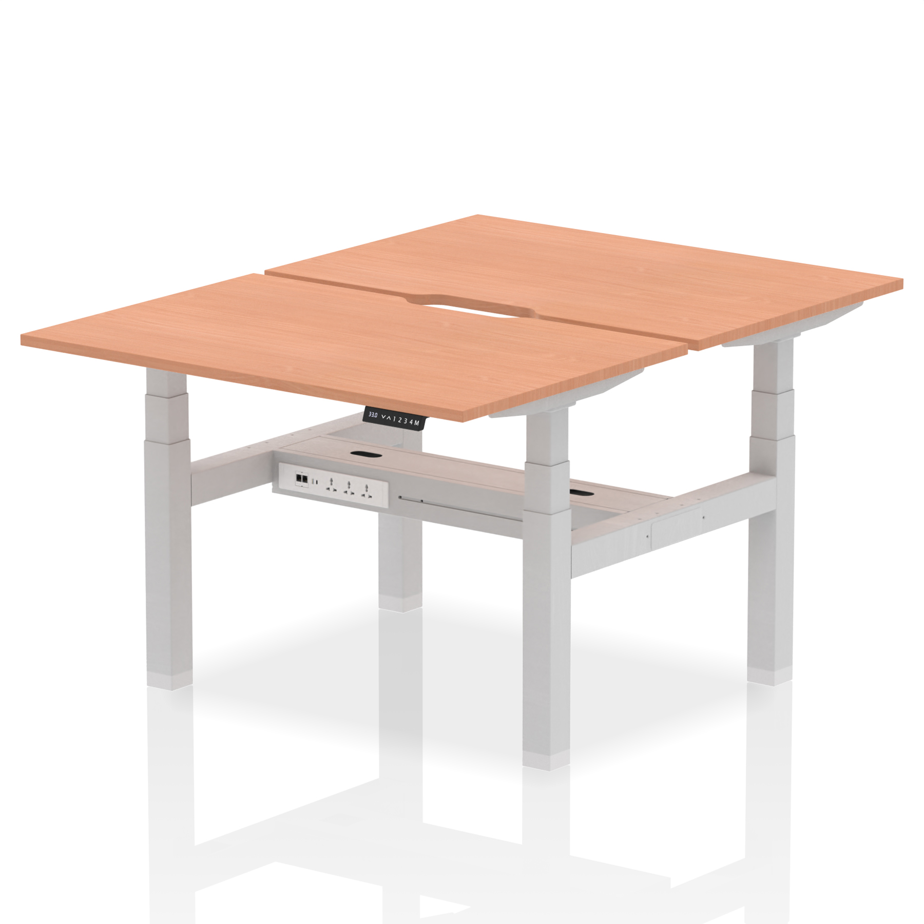 Beech / Silver Frame
