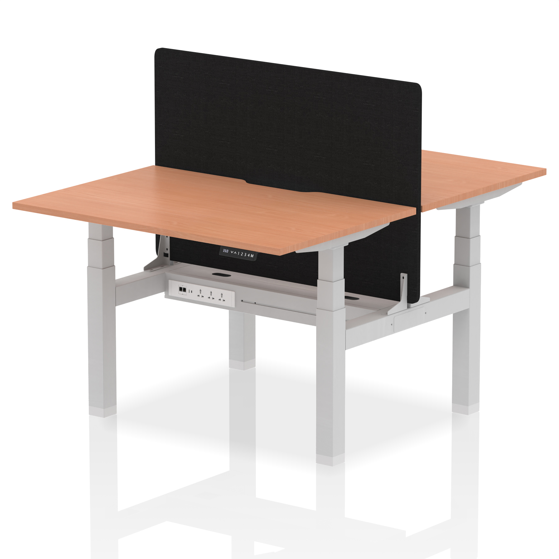 Beech / Silver Frame