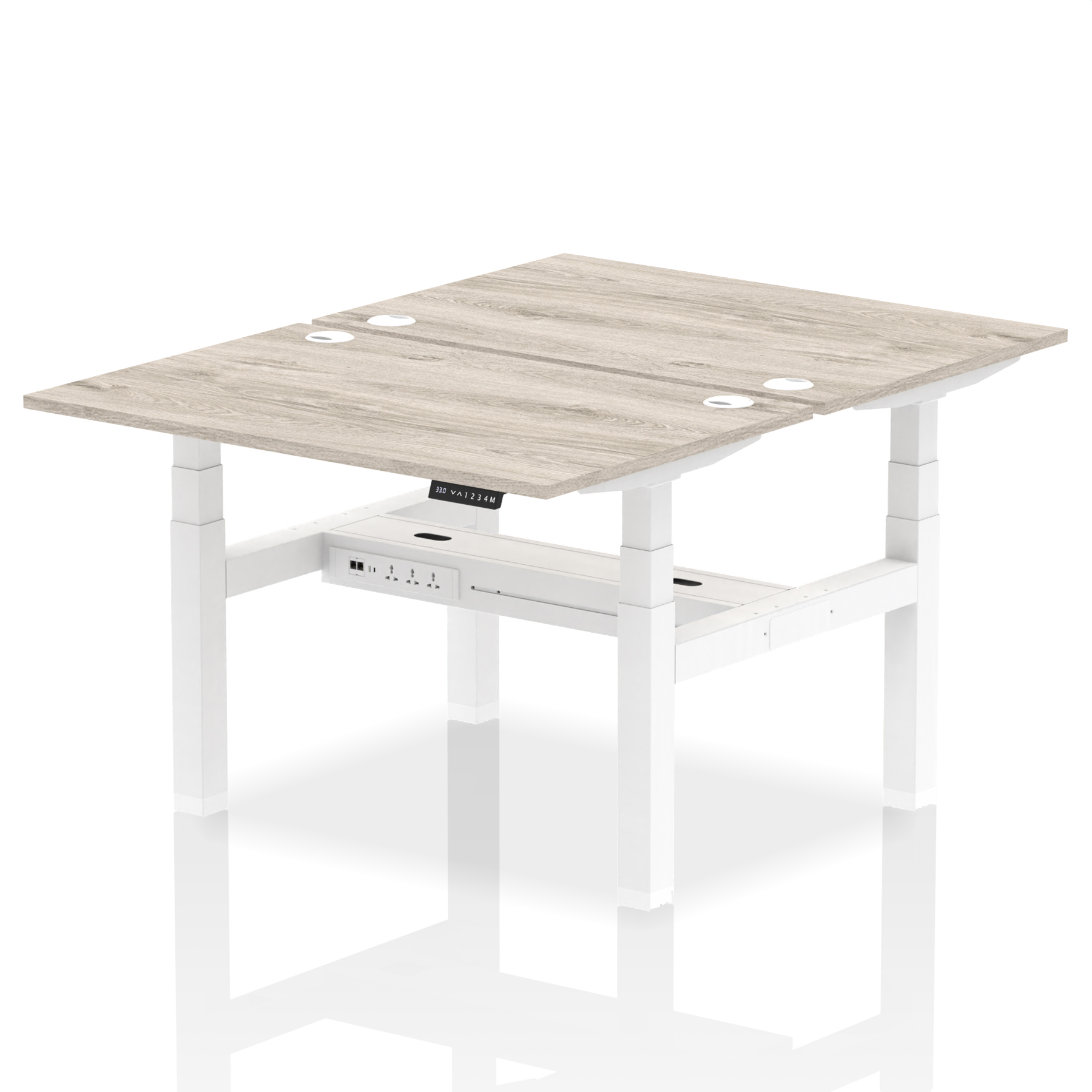 Grey Oak / White Frame