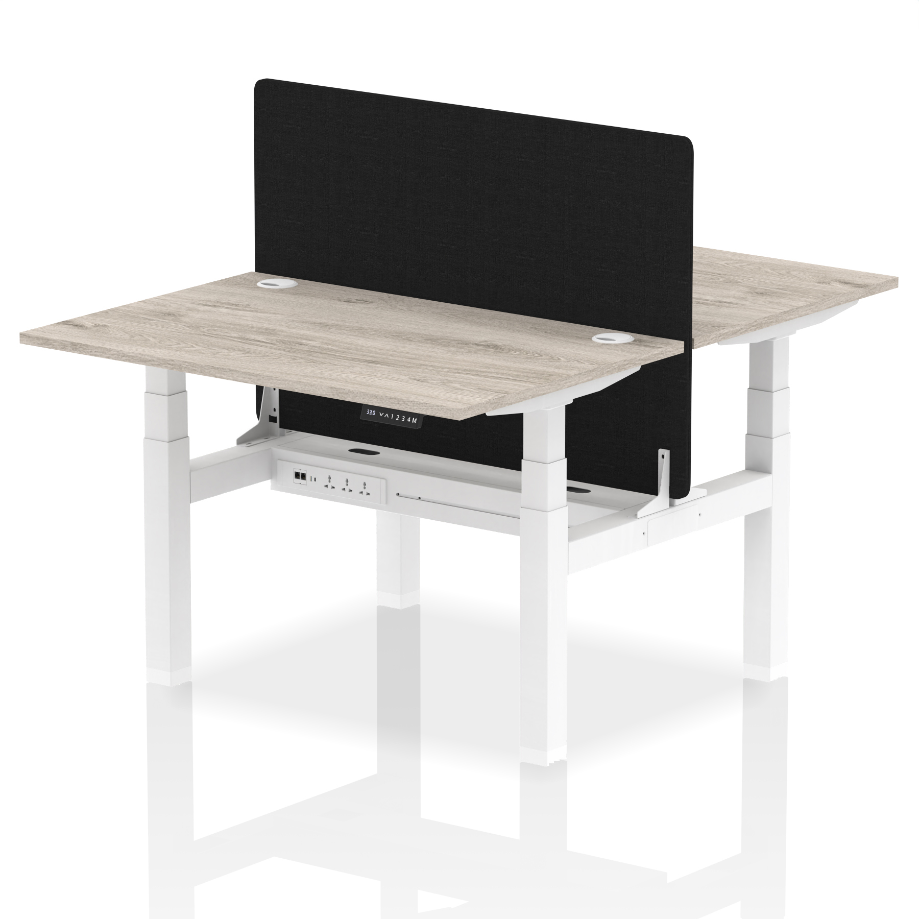 Grey Oak / White Frame