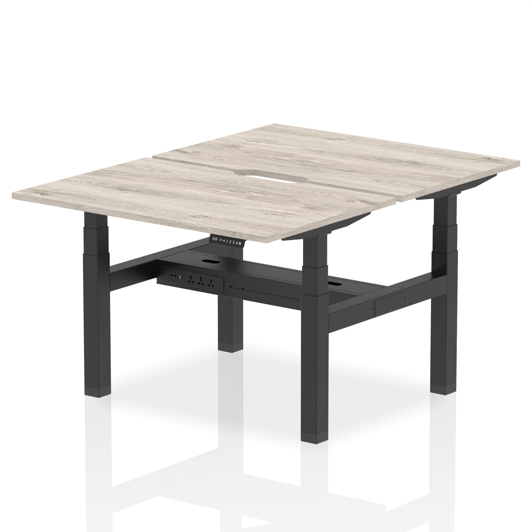 Grey Oak / Black Frame