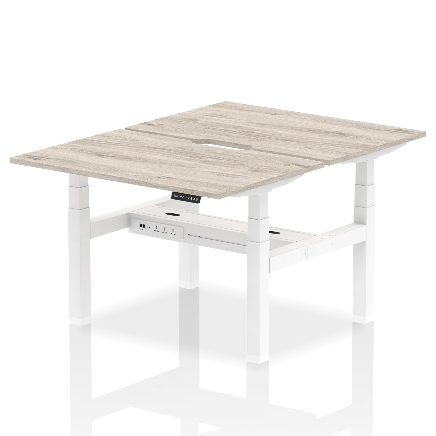 Grey Oak / White Frame