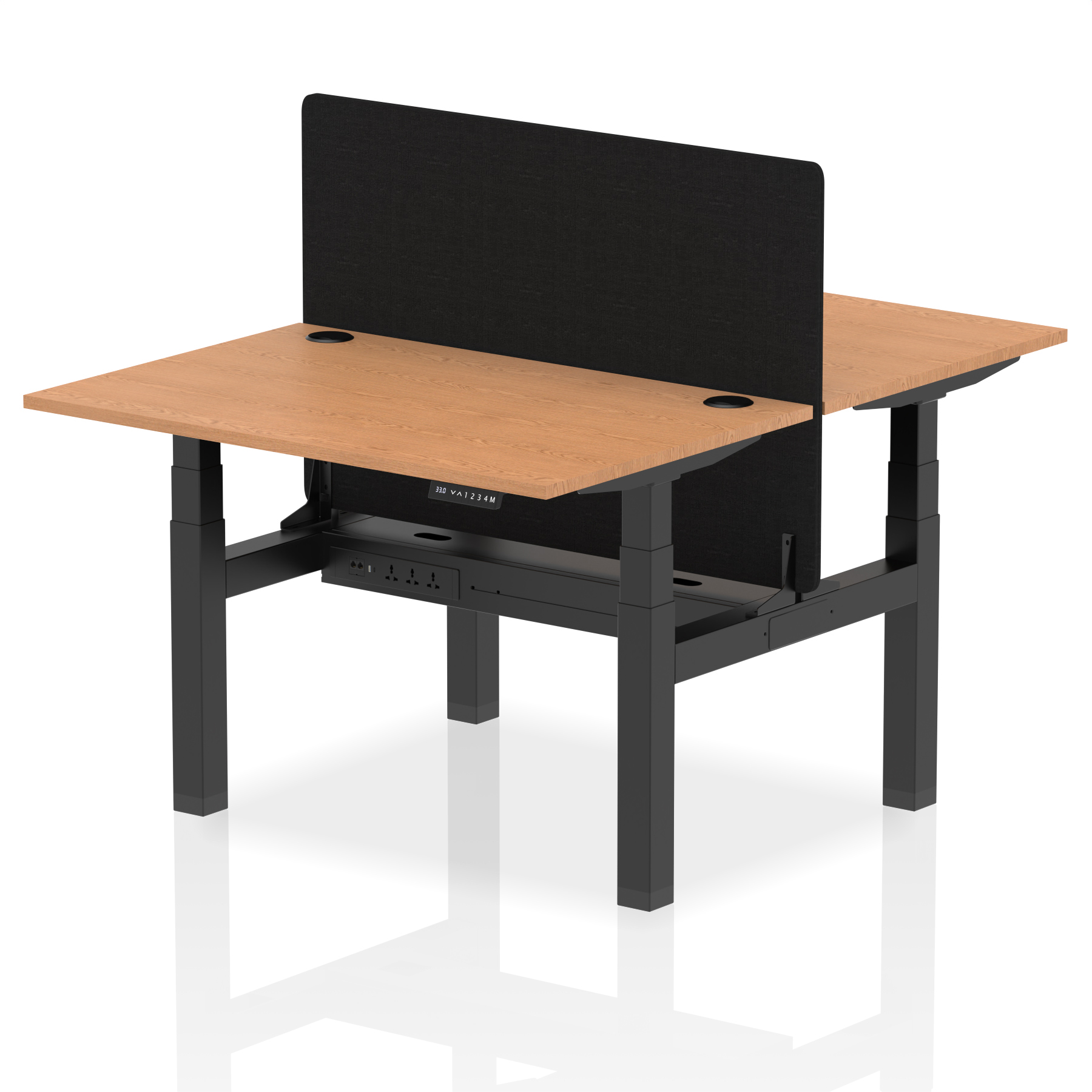 Oak / Black Frame