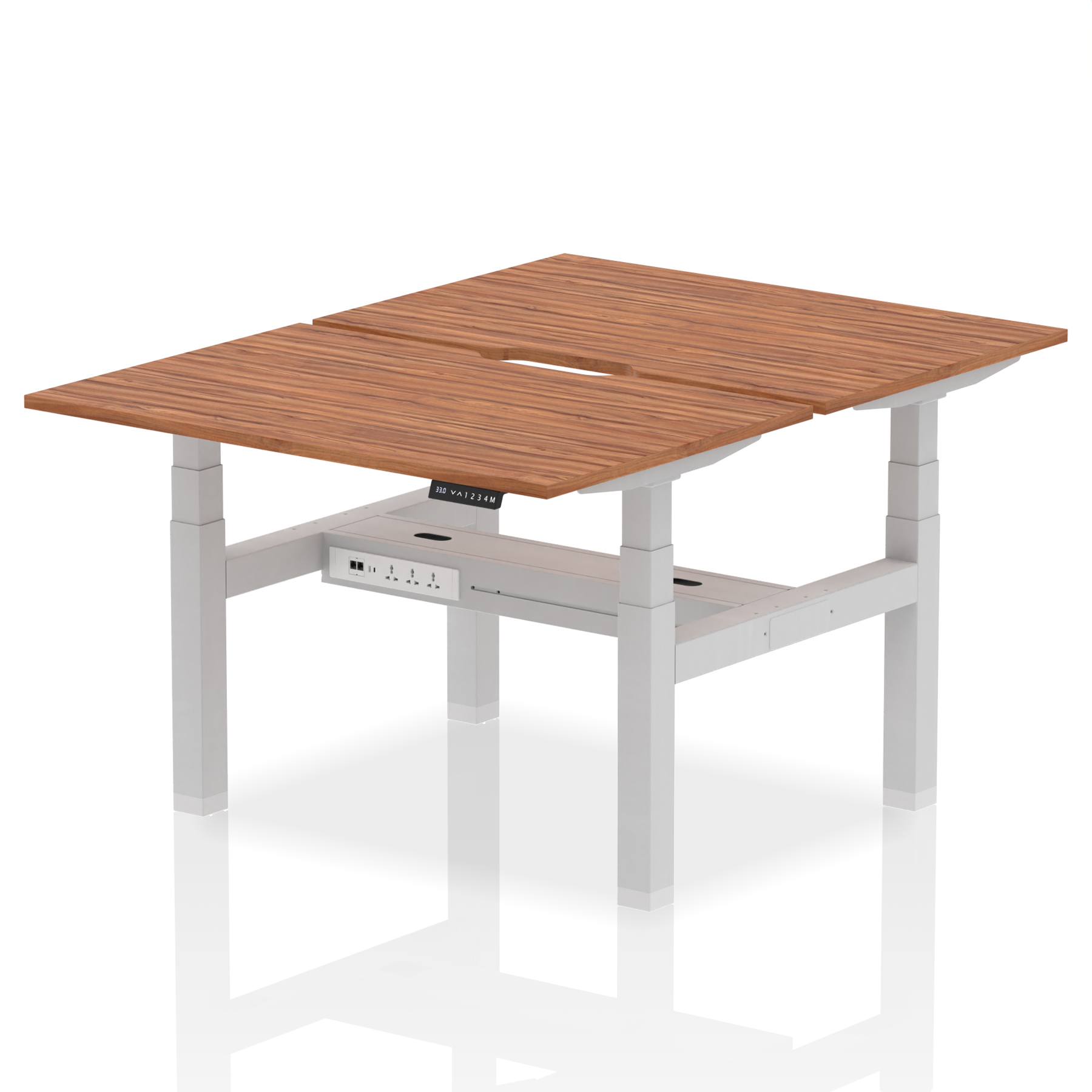 Walnut / Silver Frame