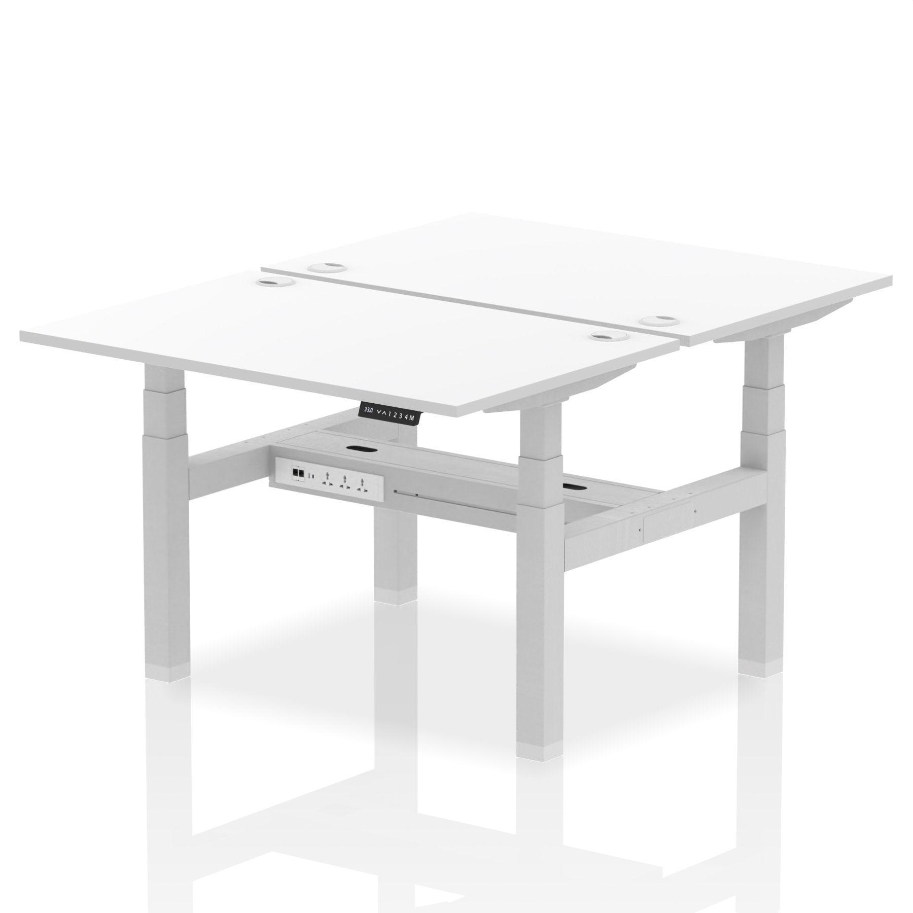 White / Silver Frame