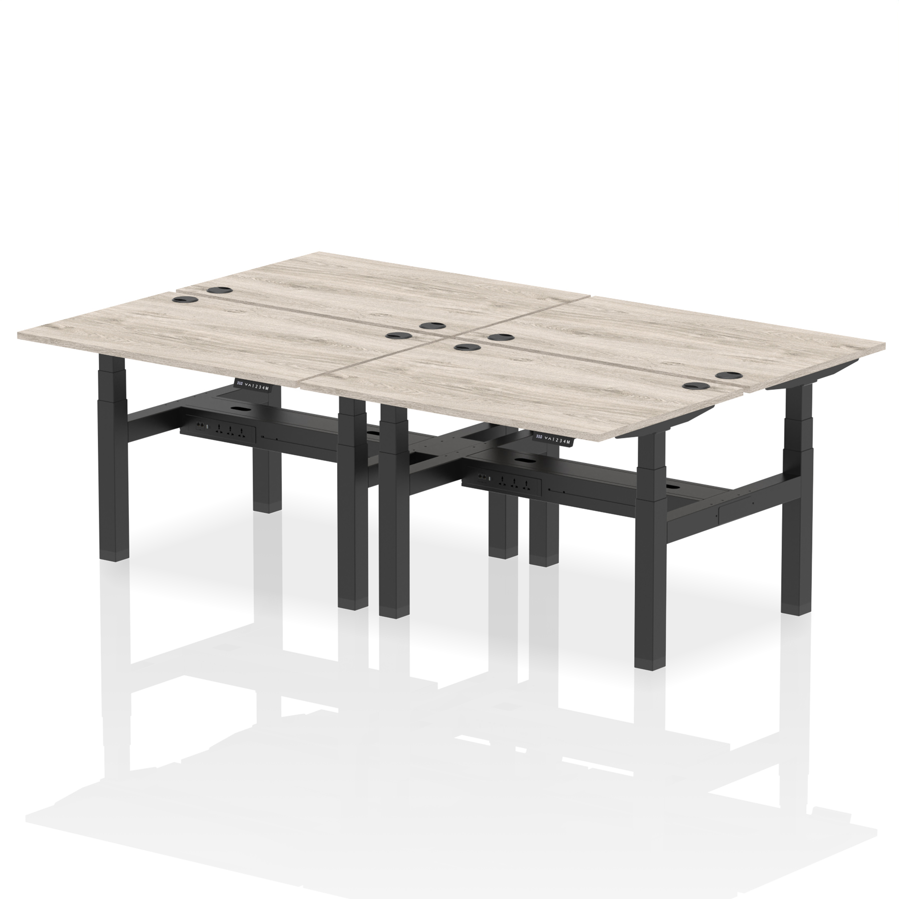 Grey Oak / Black Frame