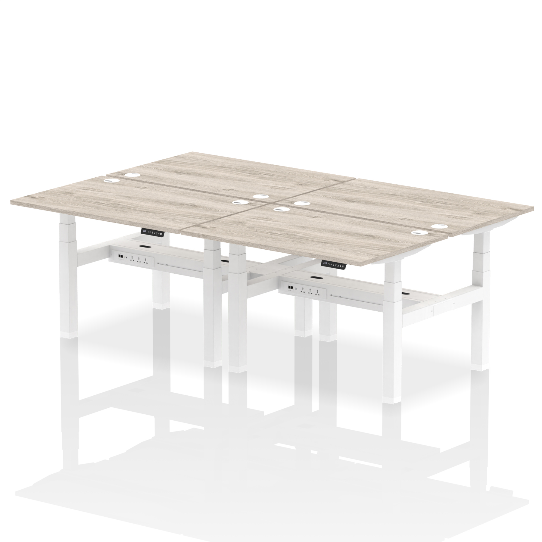 Grey Oak / White Frame