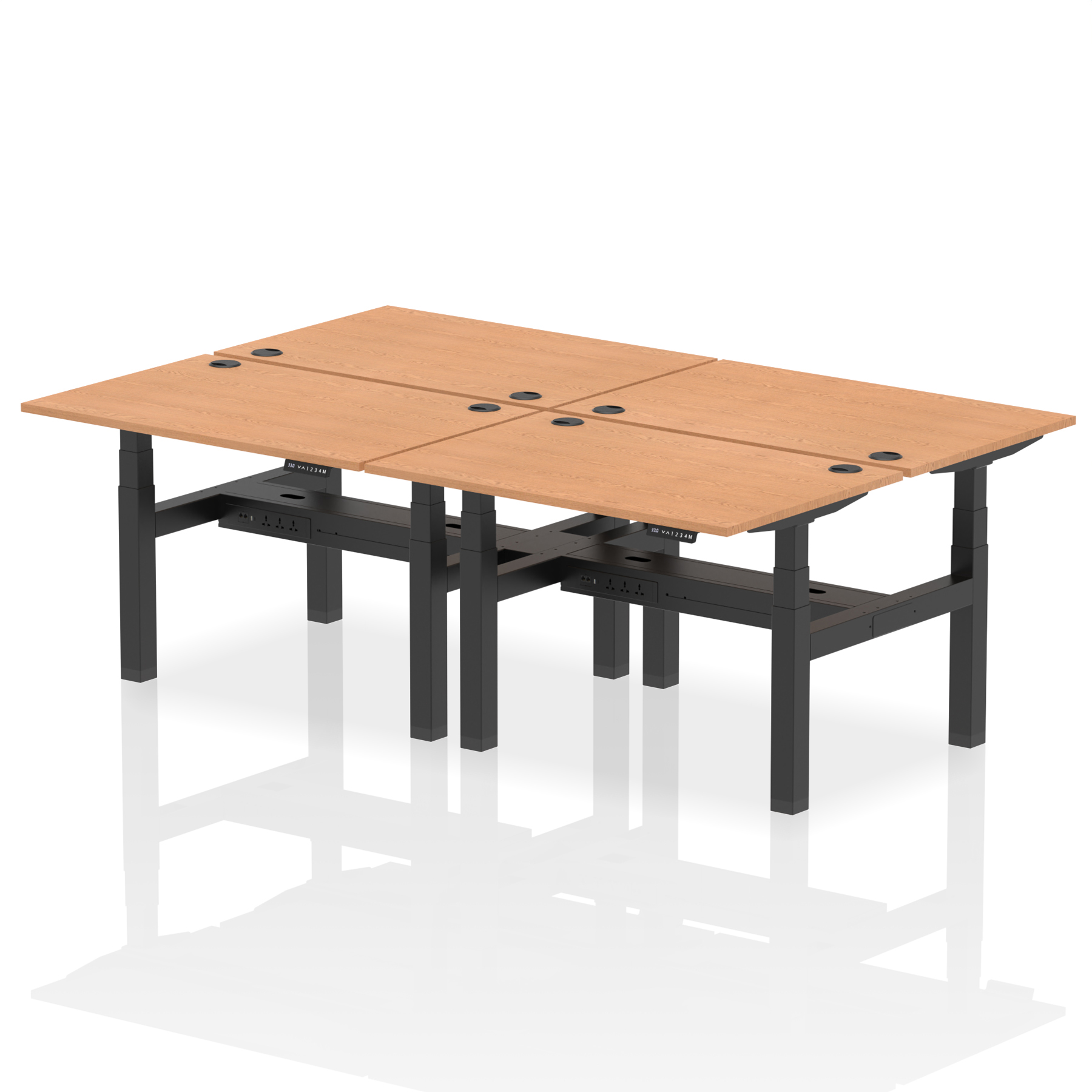Oak / Black Frame