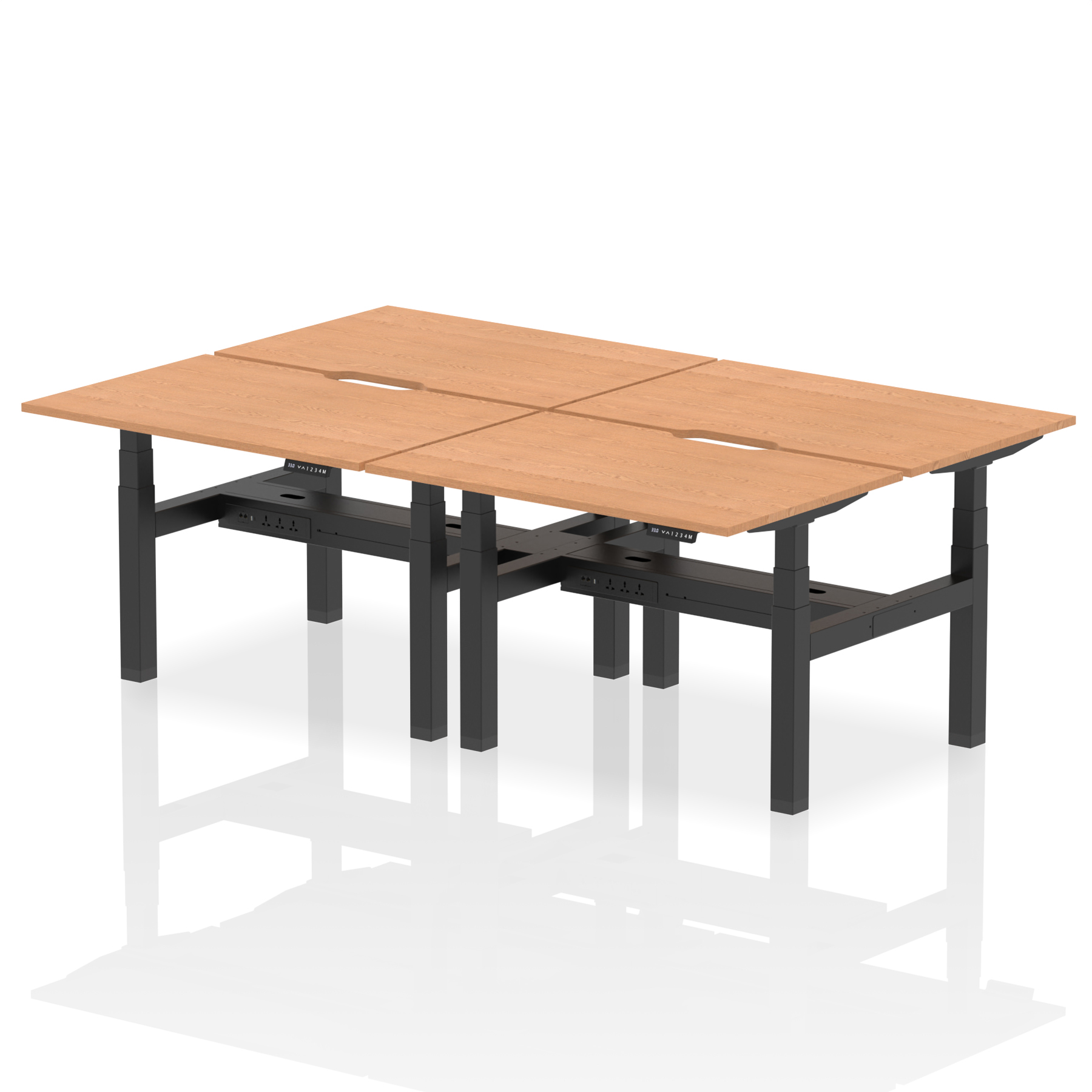 Oak / Black Frame