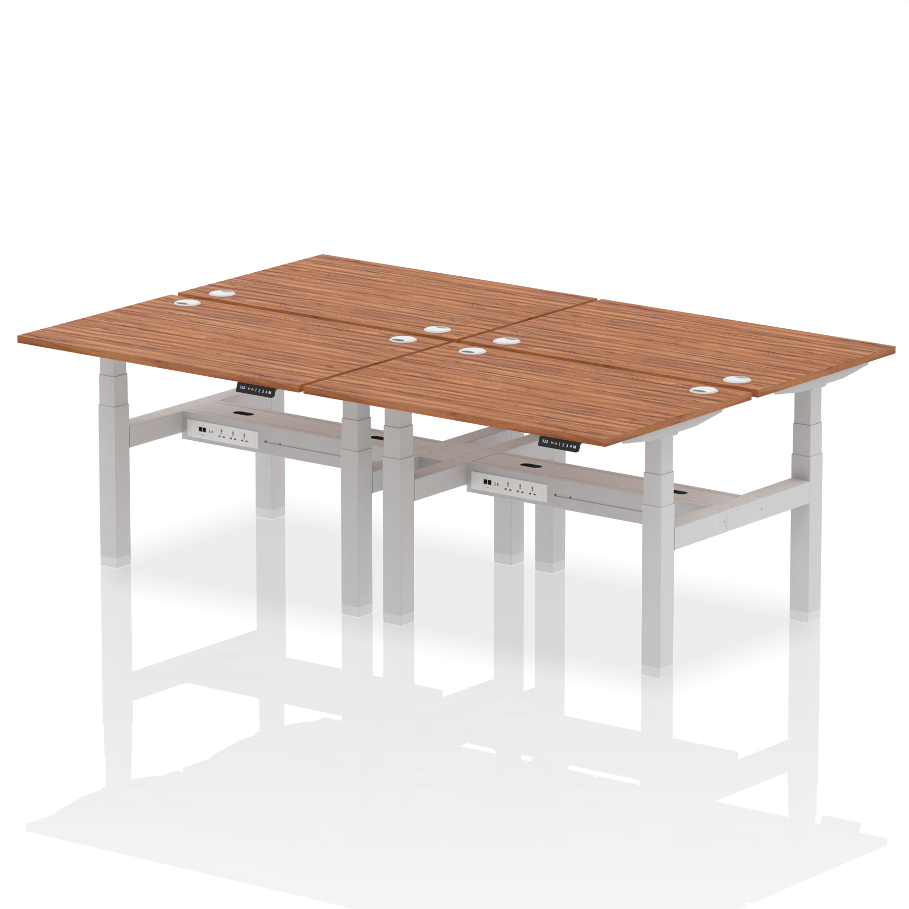 Walnut / Silver Frame