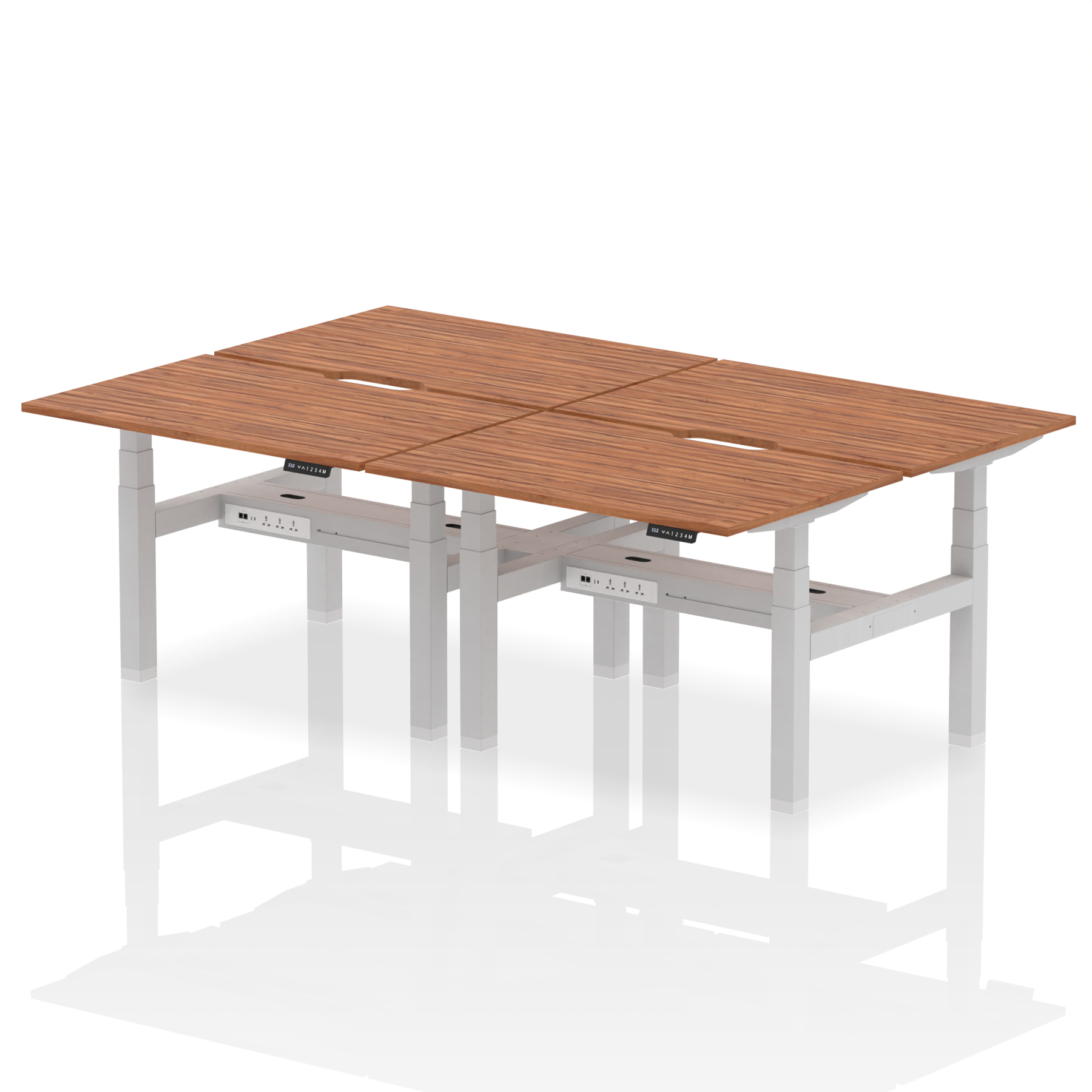 Walnut / Silver Frame