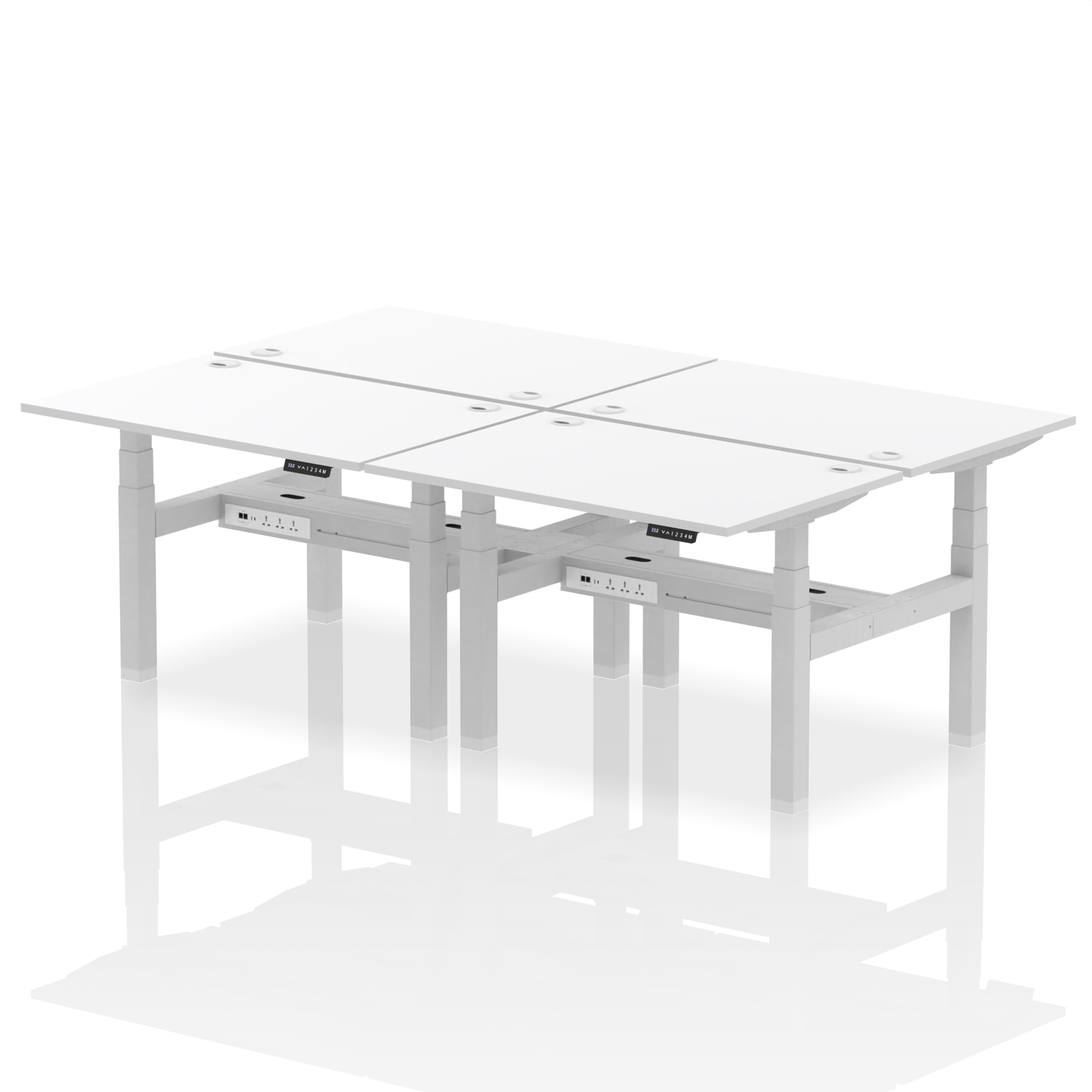 White / Silver Frame