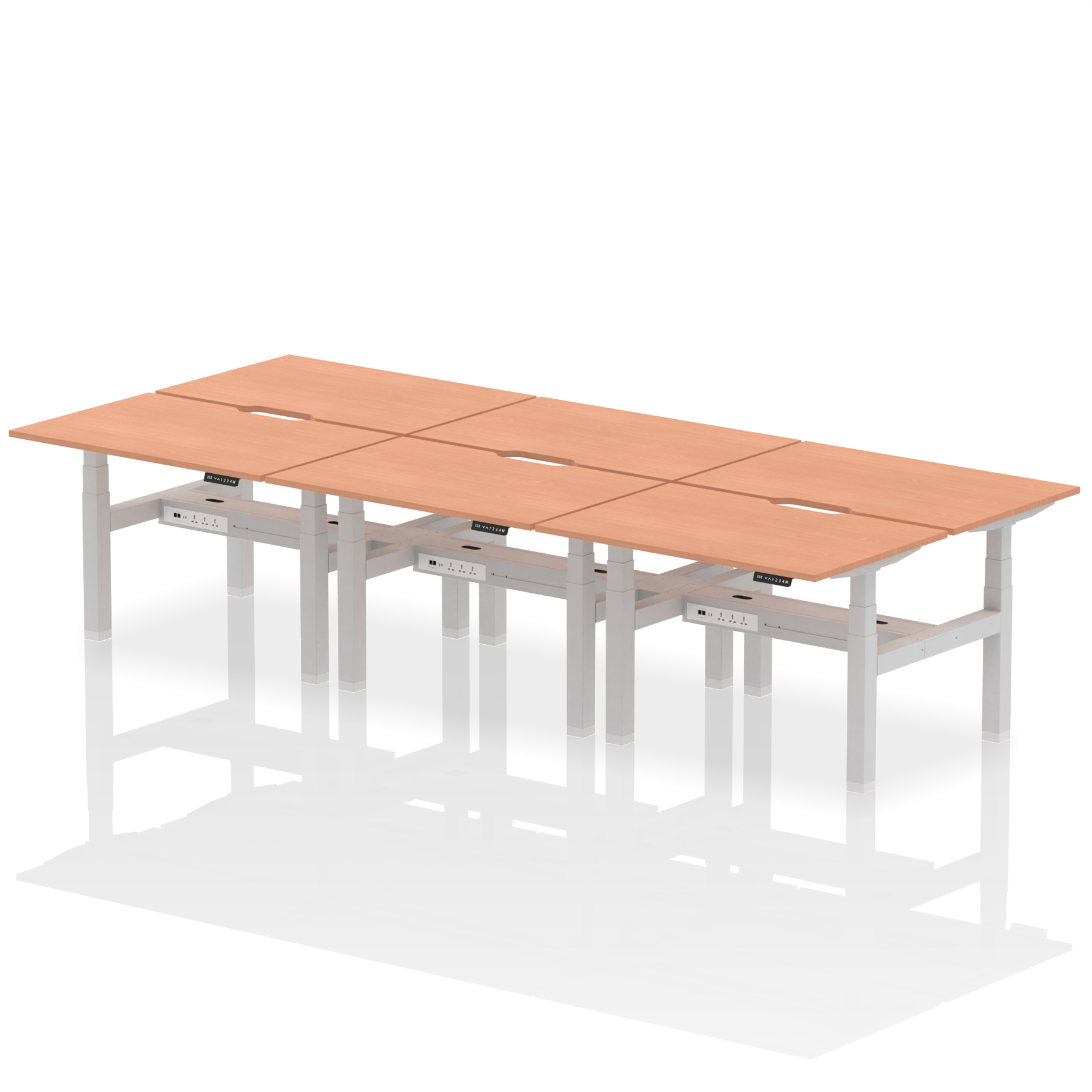 Beech / Silver Frame