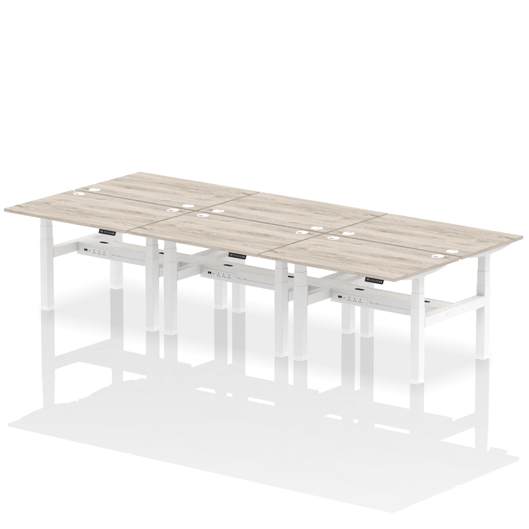 Grey Oak / White Frame