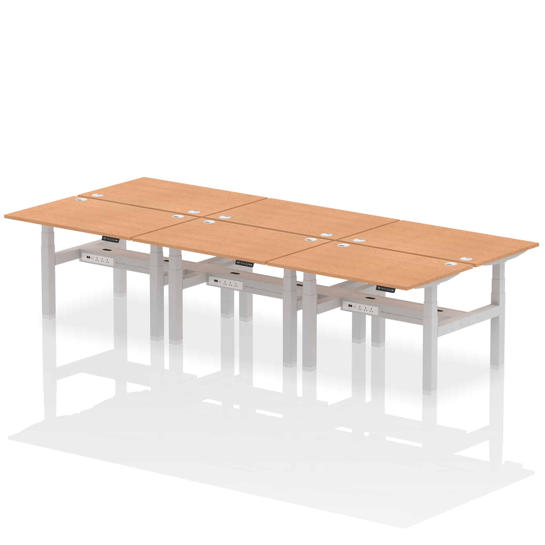 Oak / Silver Frame