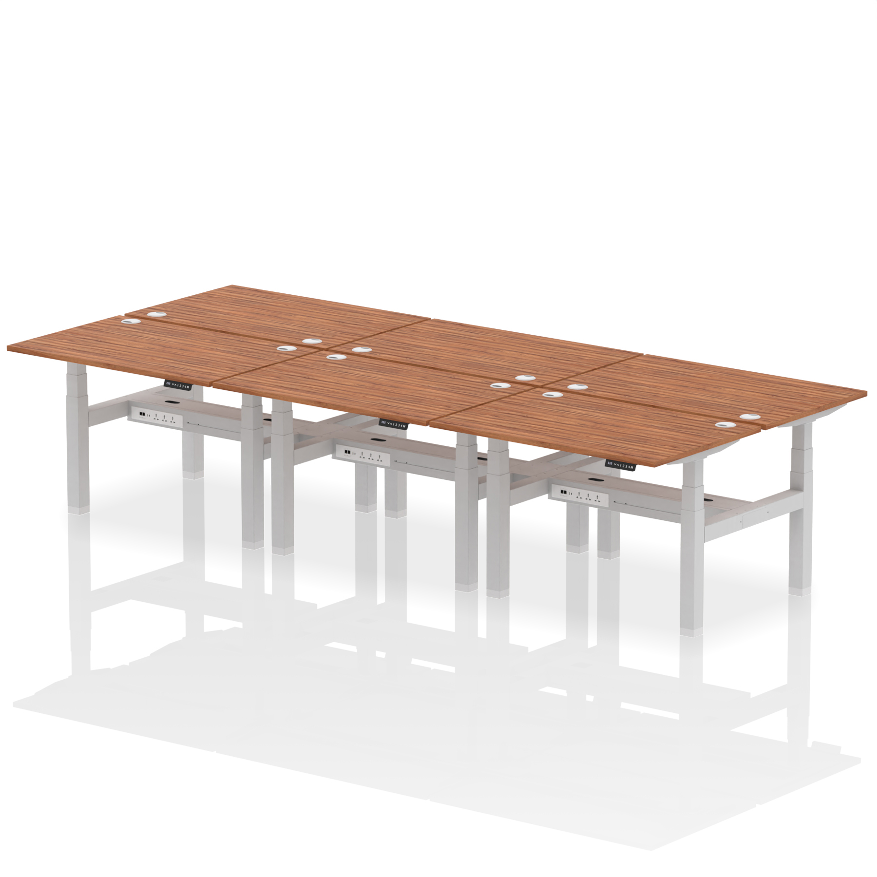 Walnut / Silver Frame