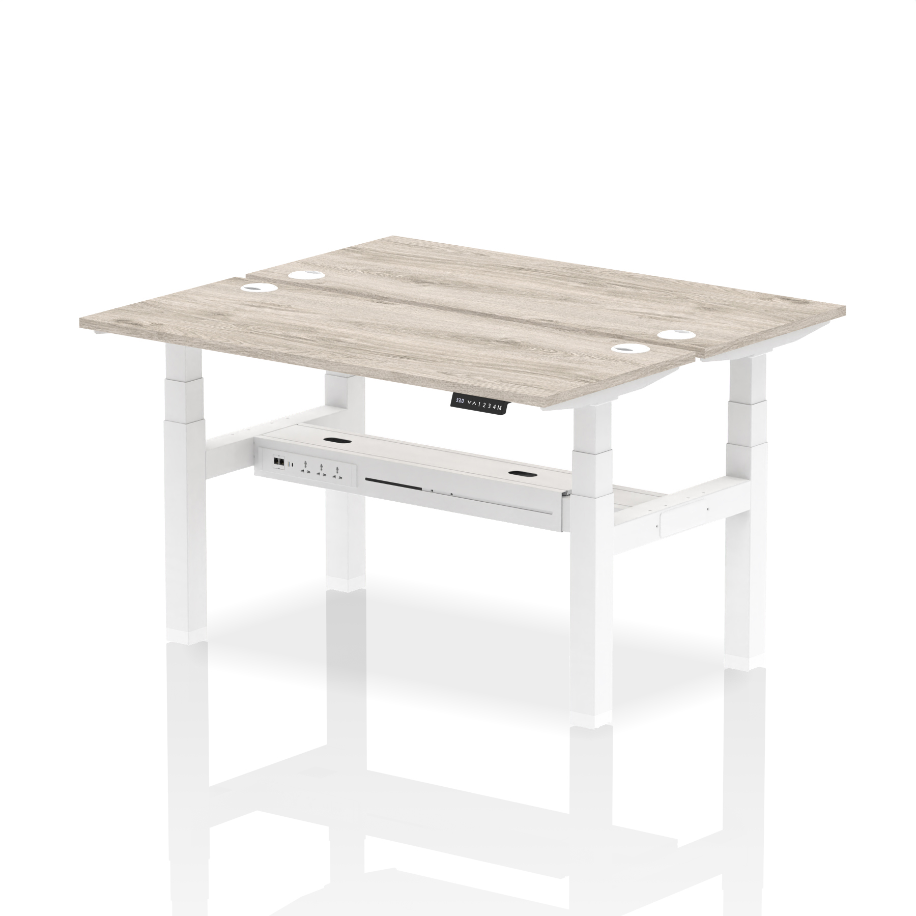 Grey Oak / White Frame