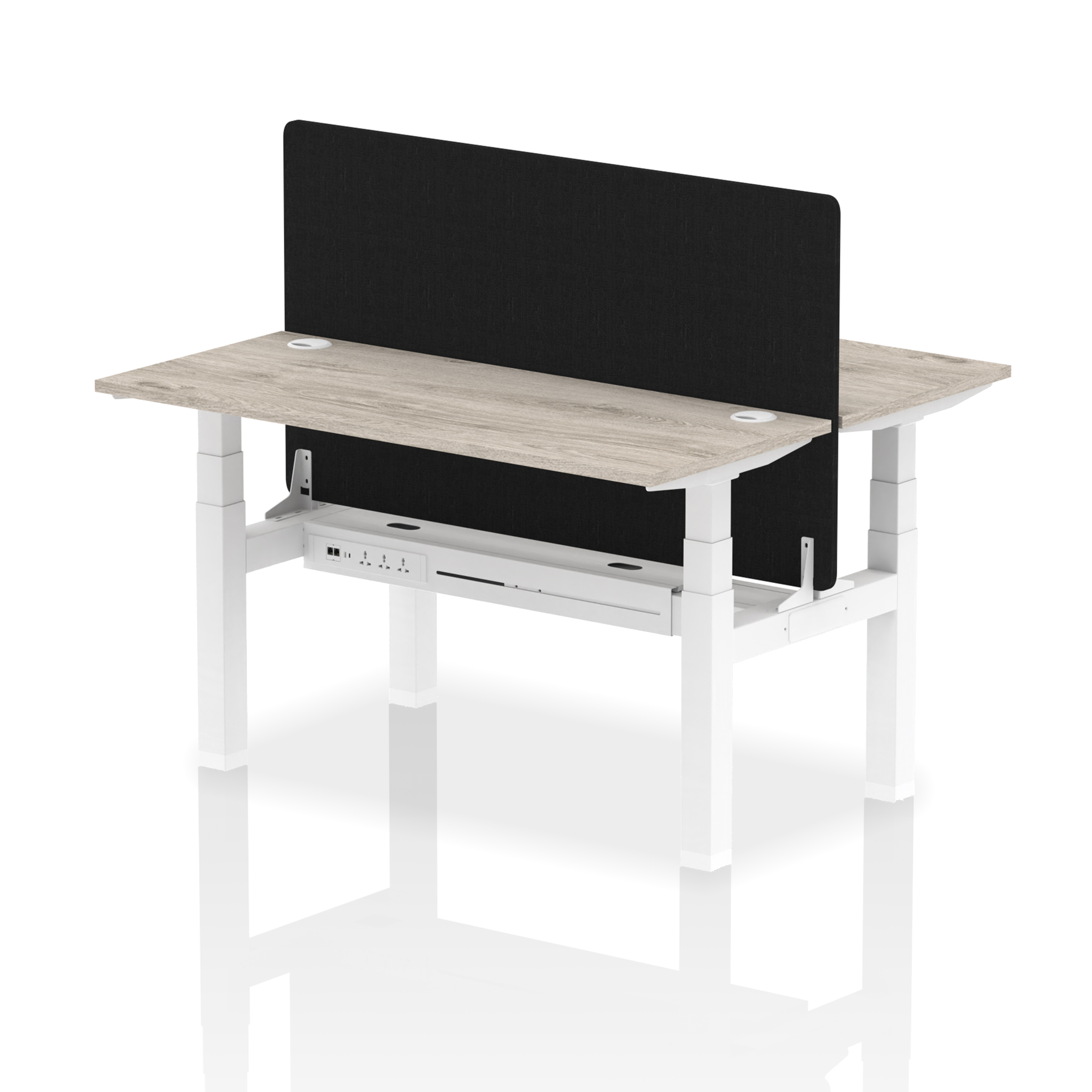 Grey Oak / White Frame