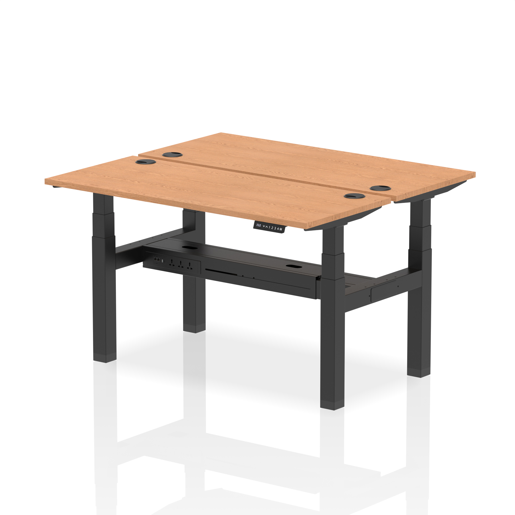 Oak / Black Frame
