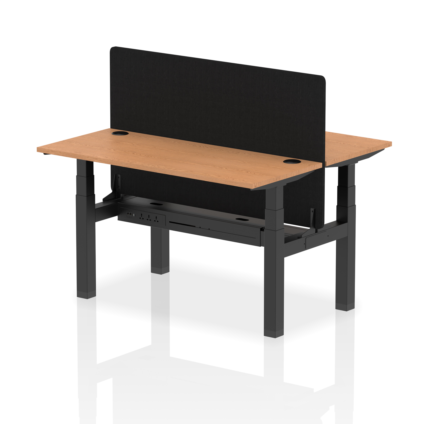Oak / Black Frame