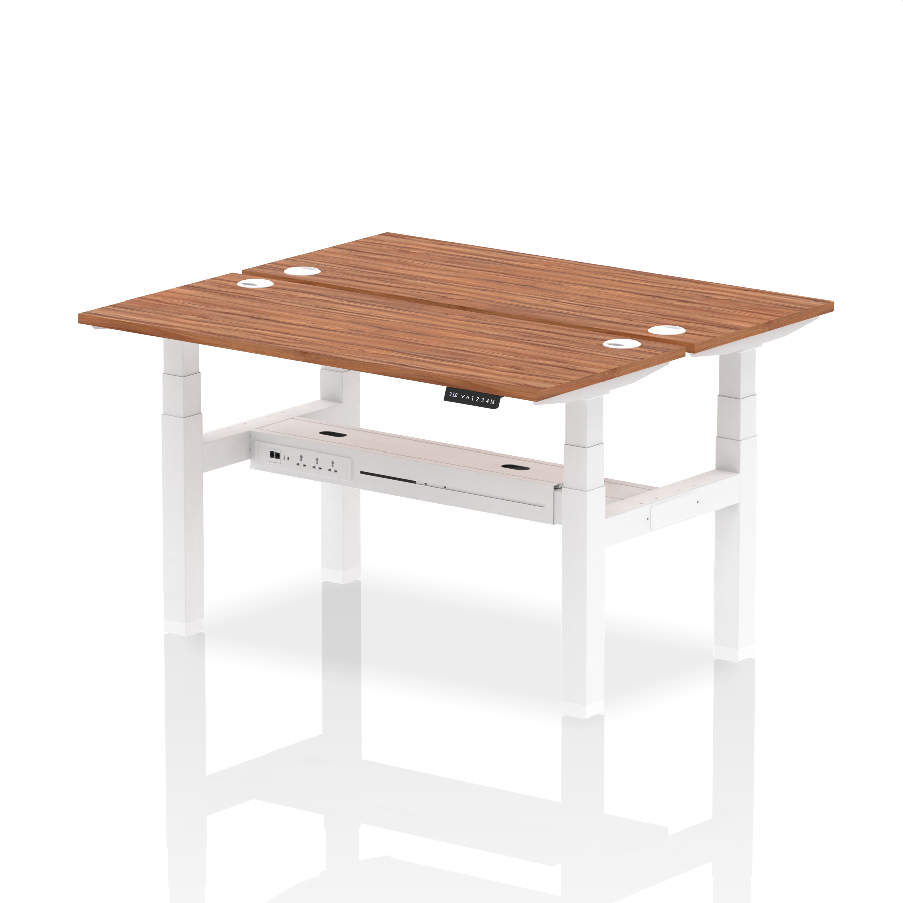 Walnut / White Frame