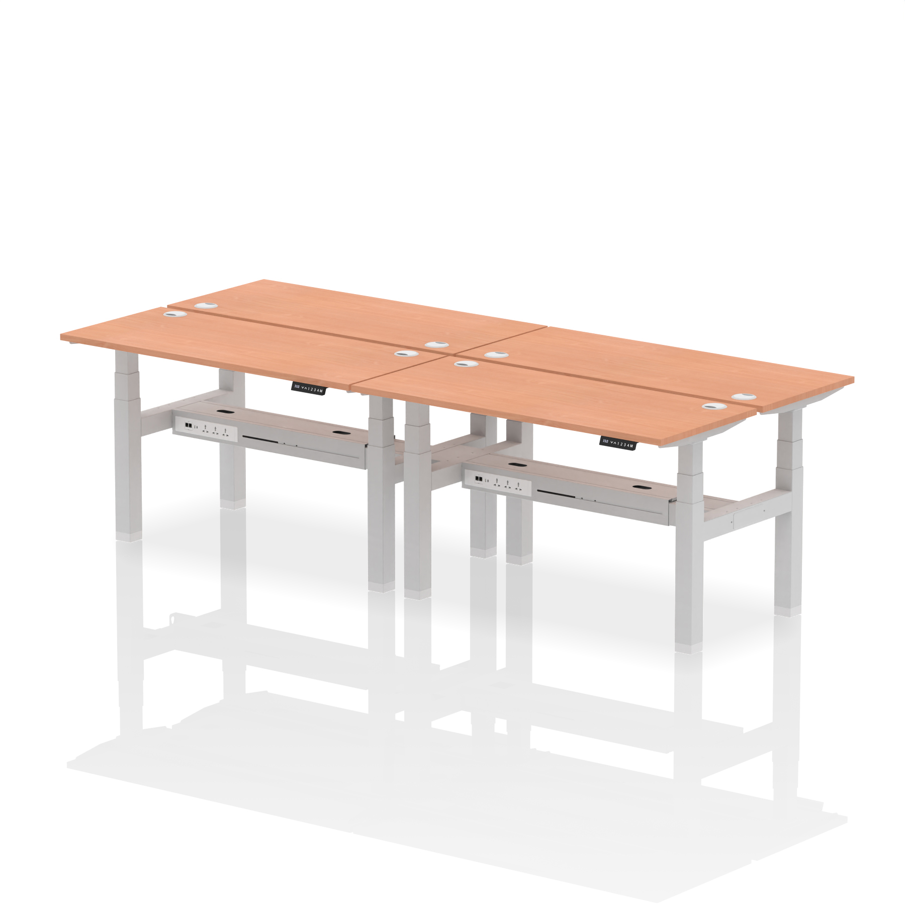Beech / Silver Frame